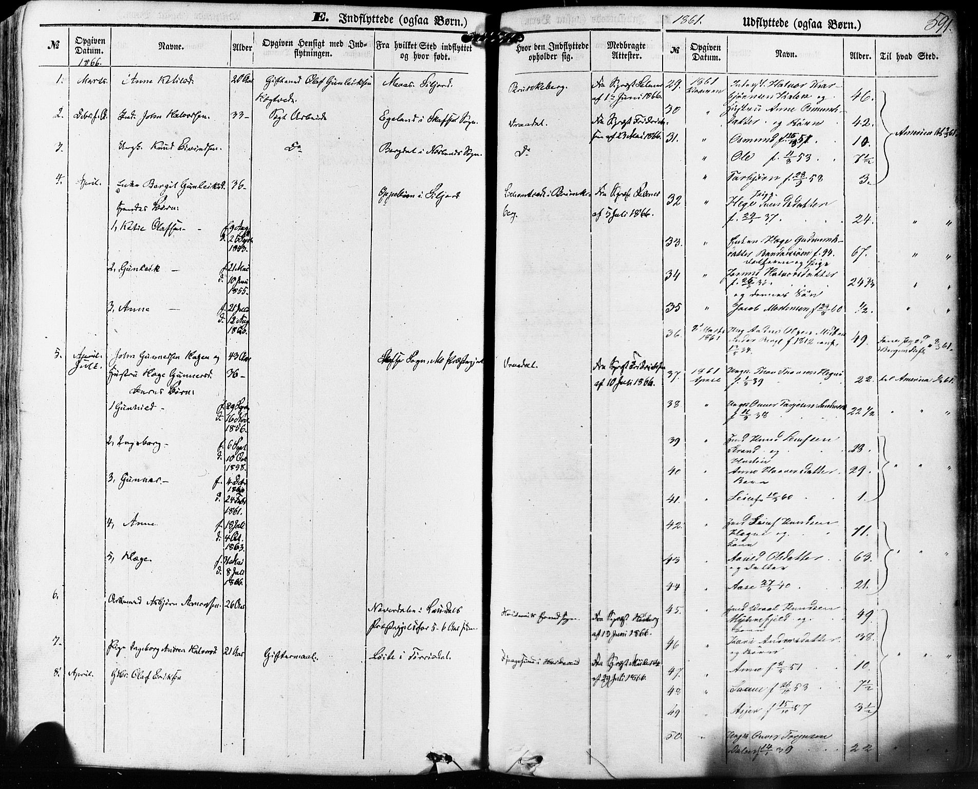 Kviteseid kirkebøker, SAKO/A-276/F/Fa/L0007: Parish register (official) no. I 7, 1859-1881, p. 591