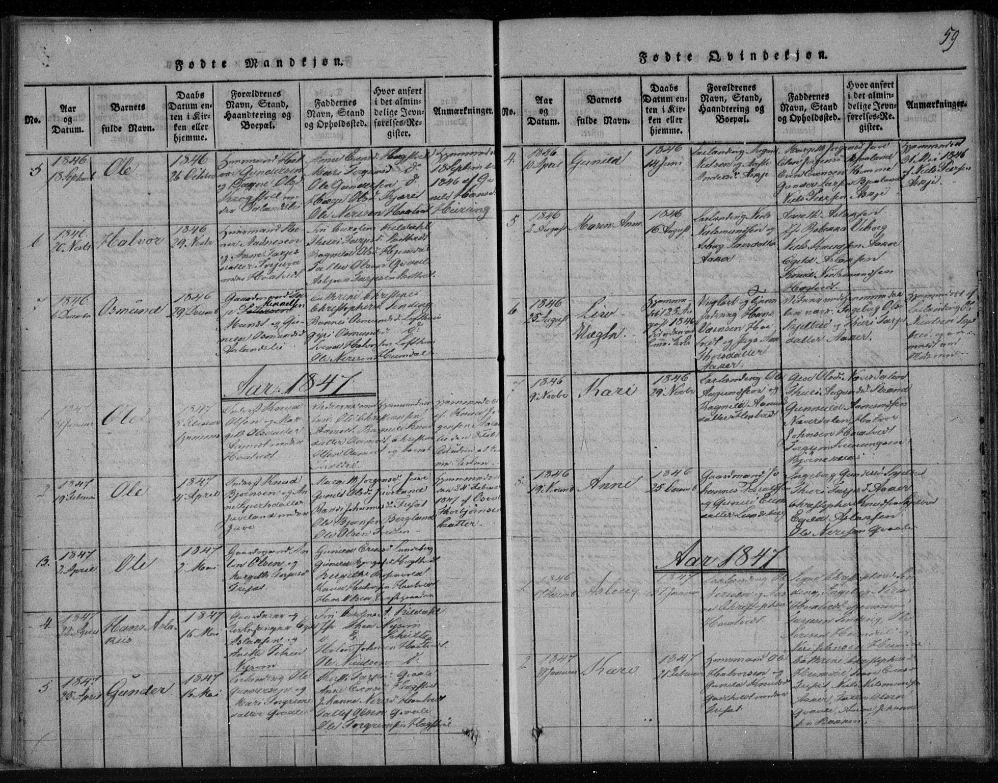 Lårdal kirkebøker, SAKO/A-284/F/Fa/L0005: Parish register (official) no. I 5, 1815-1860, p. 59