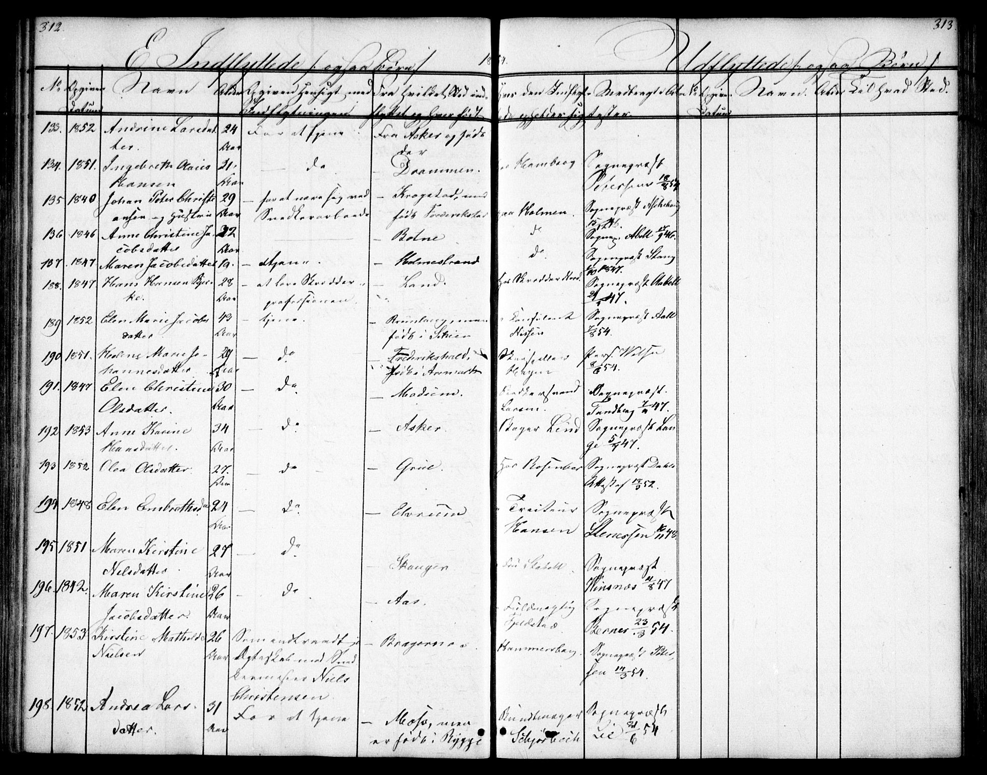 Oslo domkirke Kirkebøker, AV/SAO-A-10752/F/Fa/L0028: Parish register (official) no. 28, 1840-1876, p. 312-313