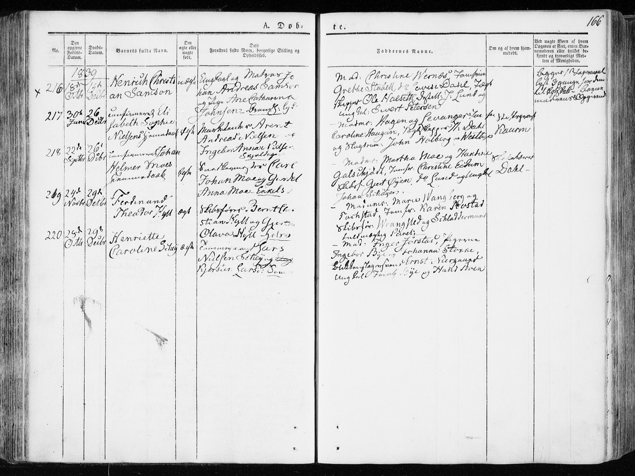 Ministerialprotokoller, klokkerbøker og fødselsregistre - Sør-Trøndelag, SAT/A-1456/601/L0047: Parish register (official) no. 601A15, 1831-1839, p. 166