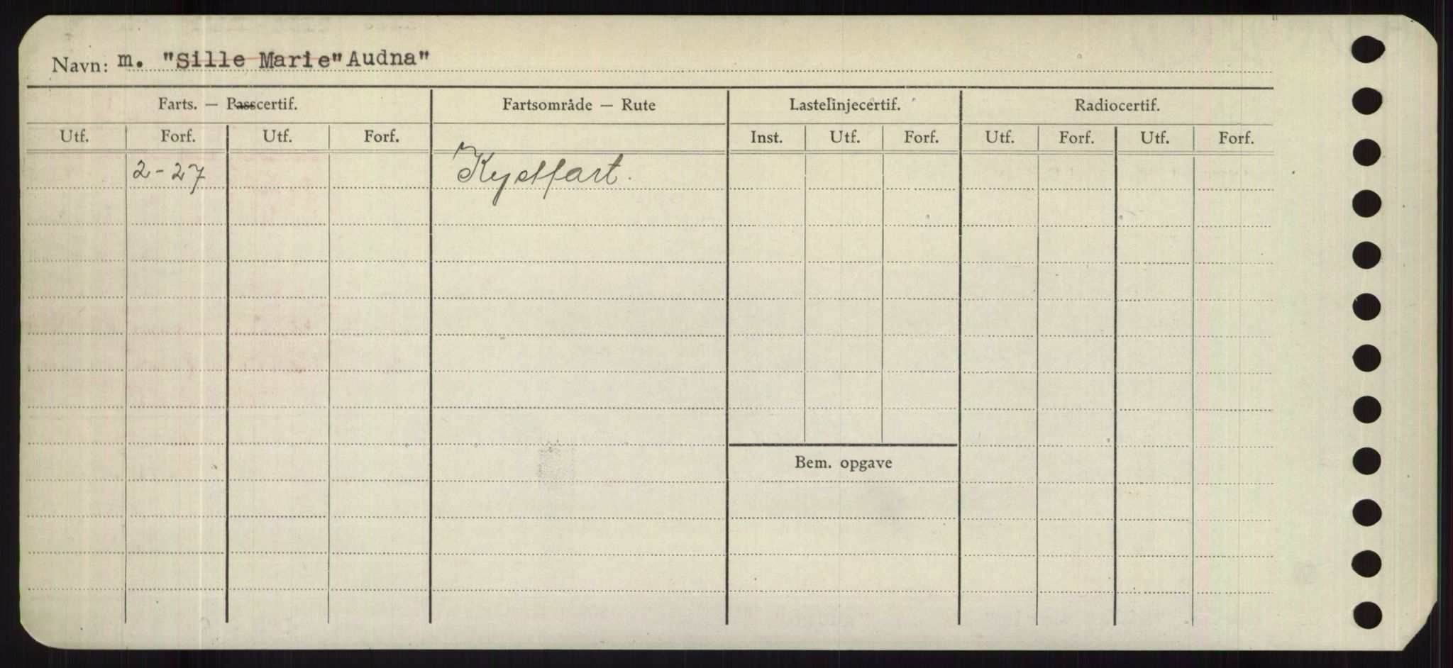 Sjøfartsdirektoratet med forløpere, Skipsmålingen, AV/RA-S-1627/H/Hd/L0002: Fartøy, Apa-Axe, p. 420