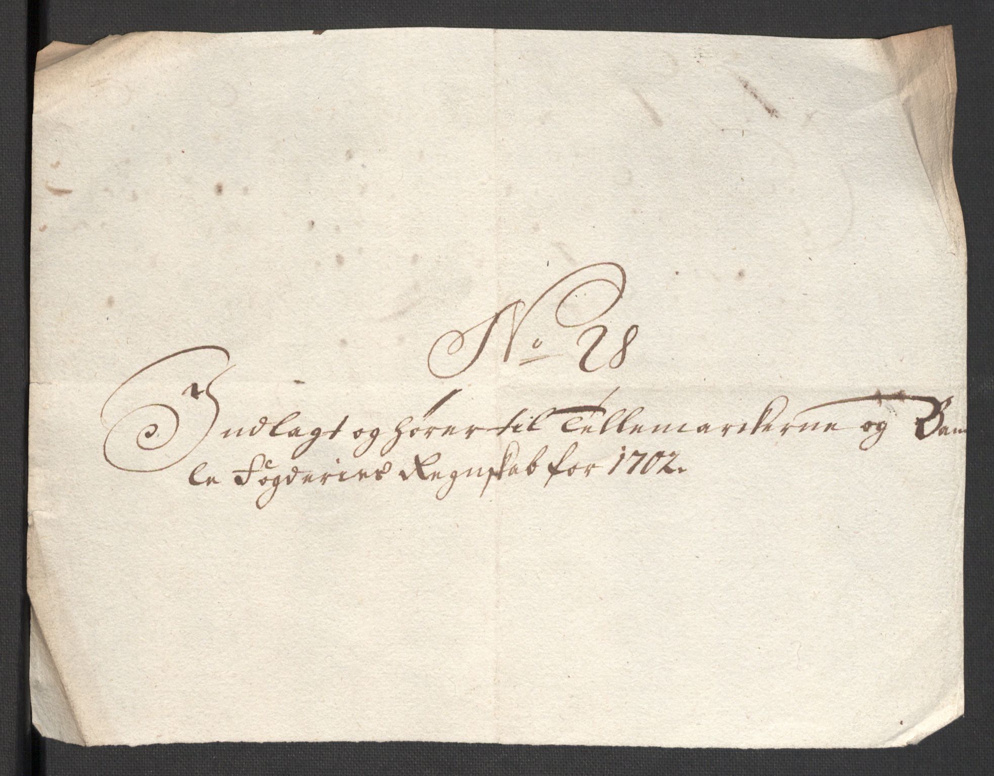 Rentekammeret inntil 1814, Reviderte regnskaper, Fogderegnskap, AV/RA-EA-4092/R36/L2107: Fogderegnskap Øvre og Nedre Telemark og Bamble, 1702, p. 356