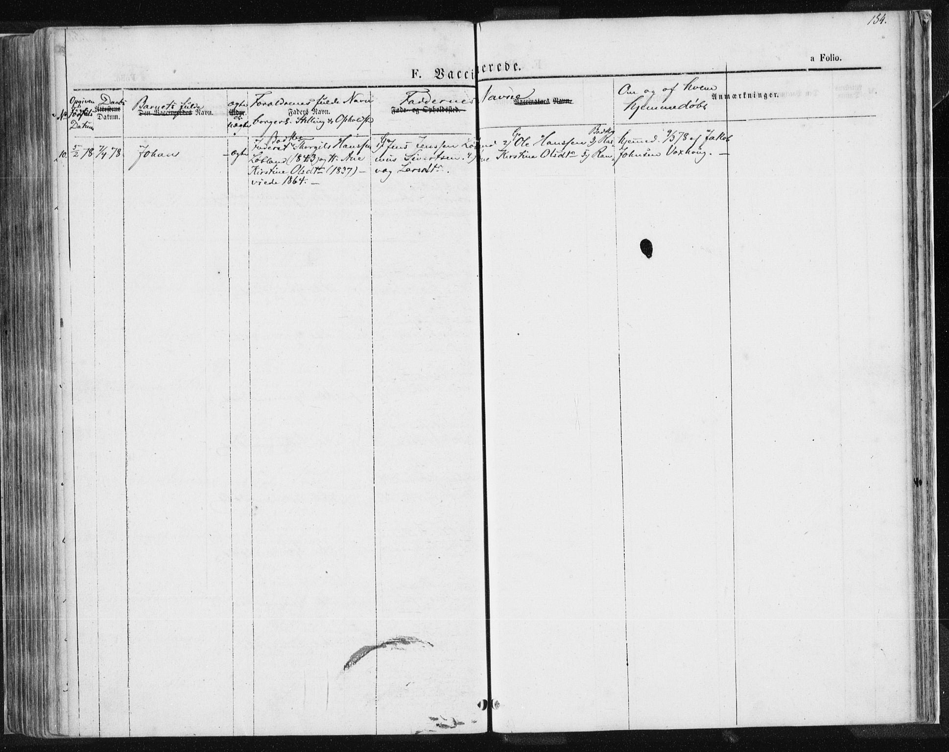 Tysvær sokneprestkontor, AV/SAST-A -101864/H/Ha/Haa/L0004: Parish register (official) no. A 4, 1857-1878, p. 154