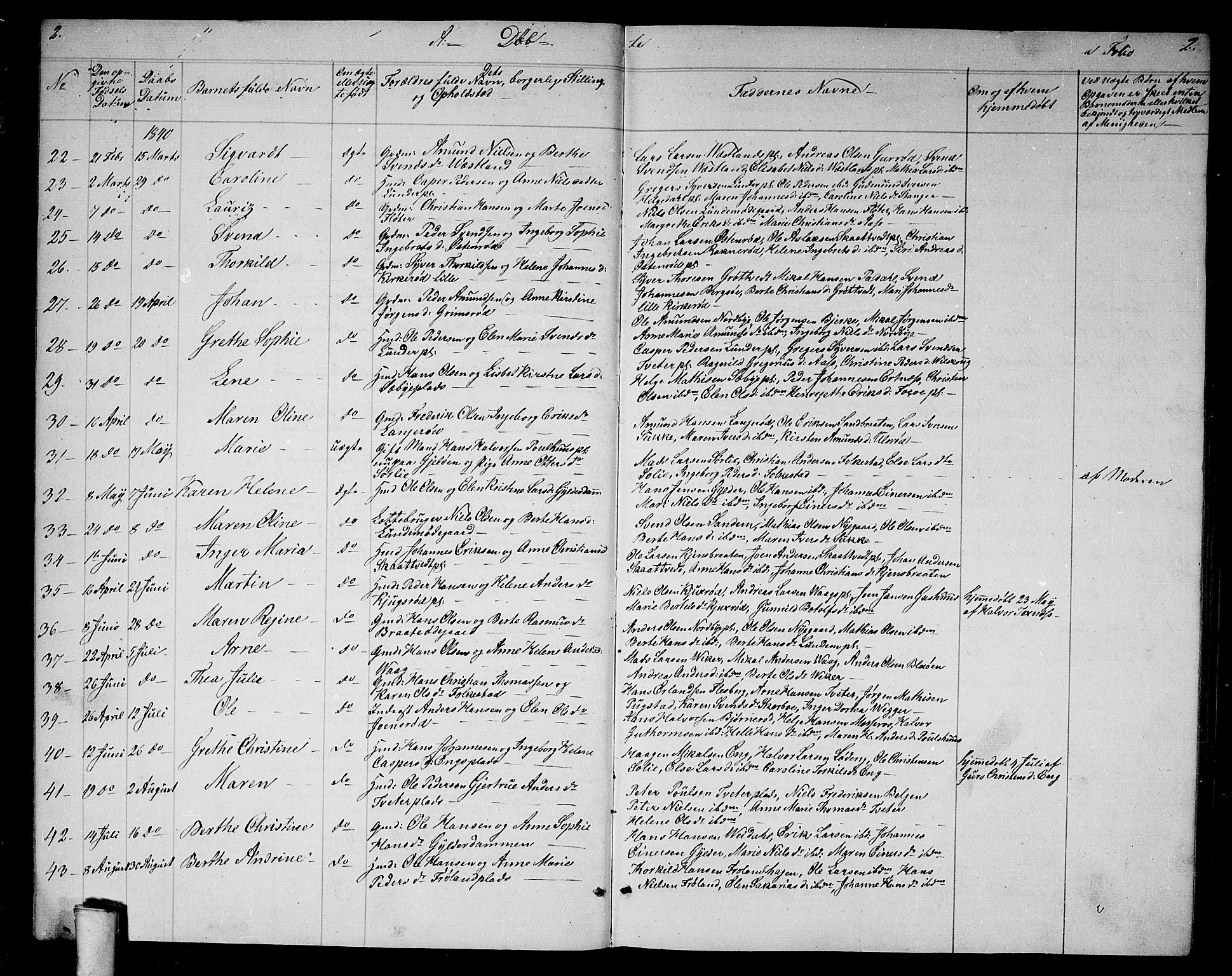 Våler prestekontor Kirkebøker, SAO/A-11083/G/Ga/L0002: Parish register (copy) no. I 2, 1839-1860, p. 2