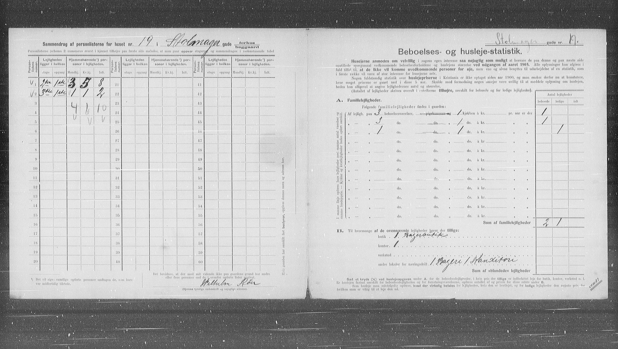 OBA, Municipal Census 1905 for Kristiania, 1905, p. 53754