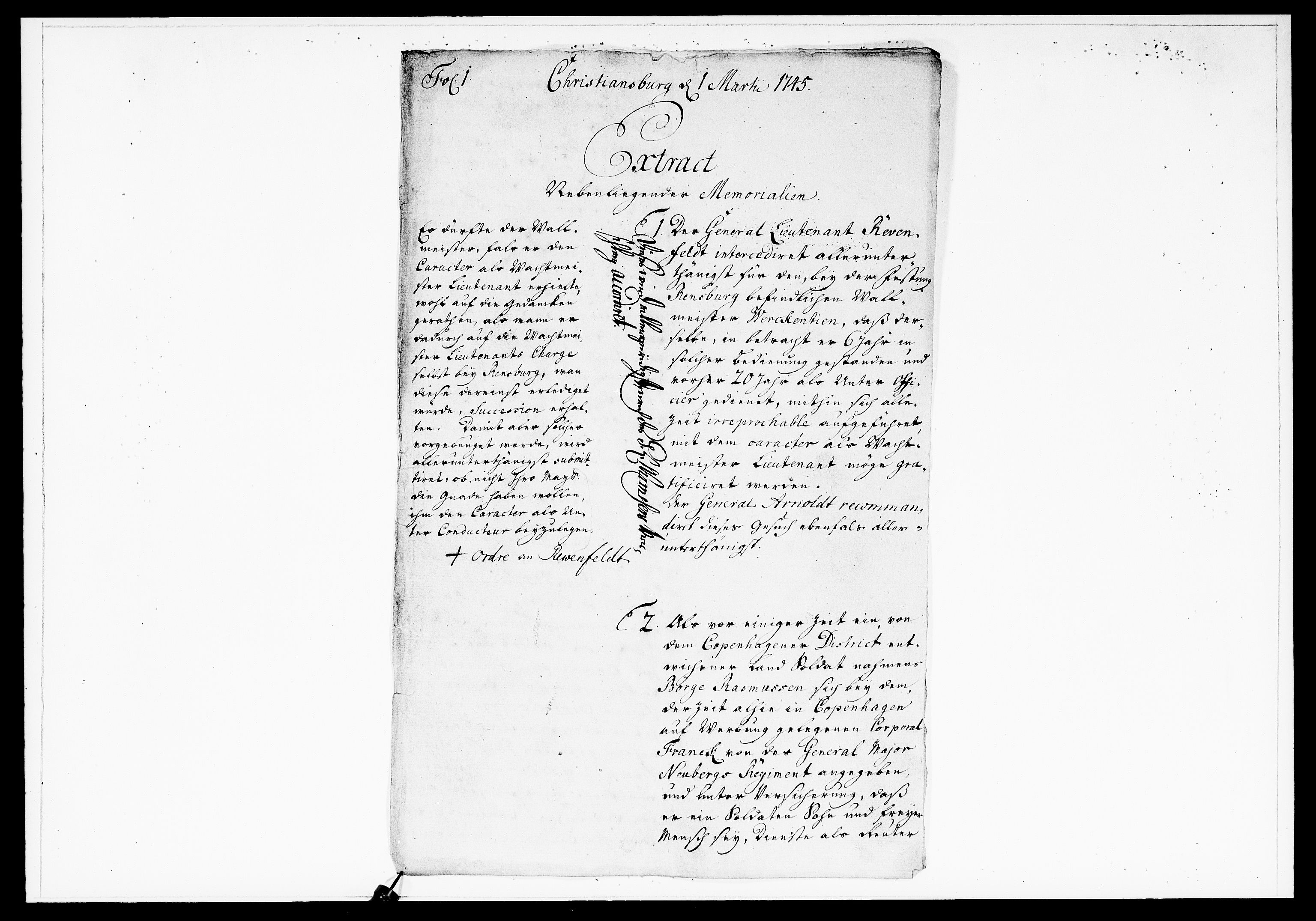 Krigskollegiet, Krigskancelliet, DRA/A-0006/-/1188-1193: Refererede sager, 1745, p. 52