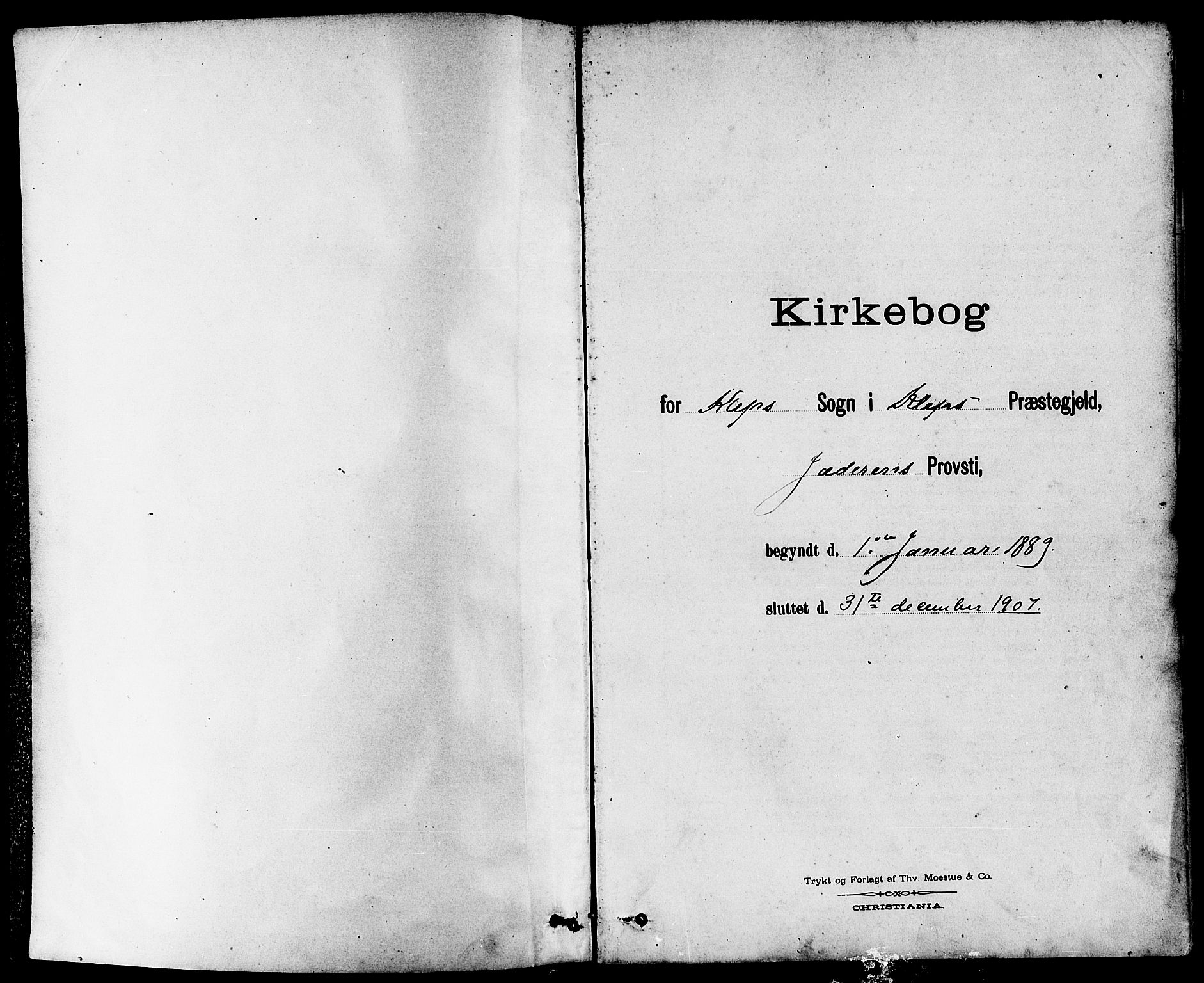 Klepp sokneprestkontor, SAST/A-101803/001/3/30BB/L0004: Parish register (copy) no. B 4, 1889-1914