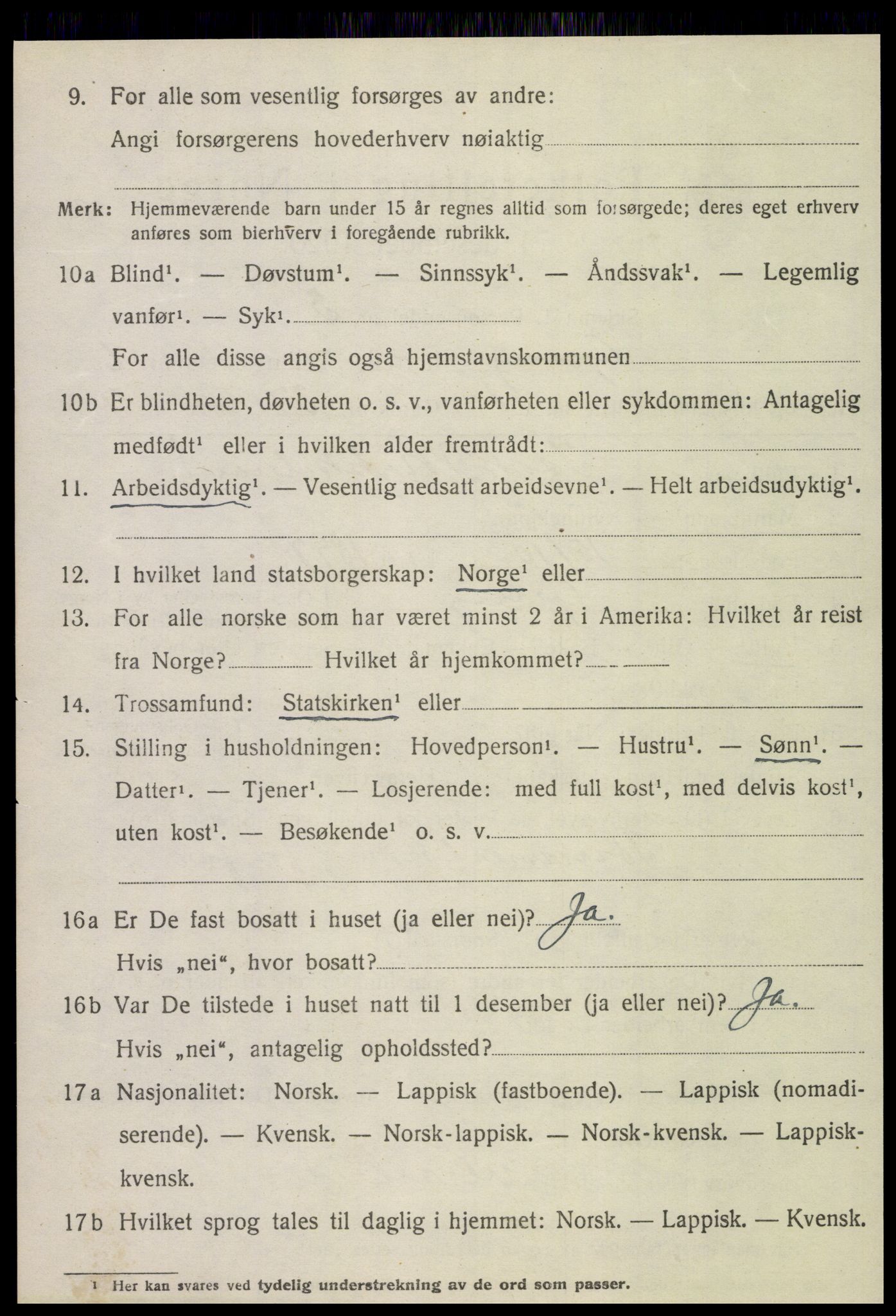 SAT, 1920 census for Grong, 1920, p. 3554