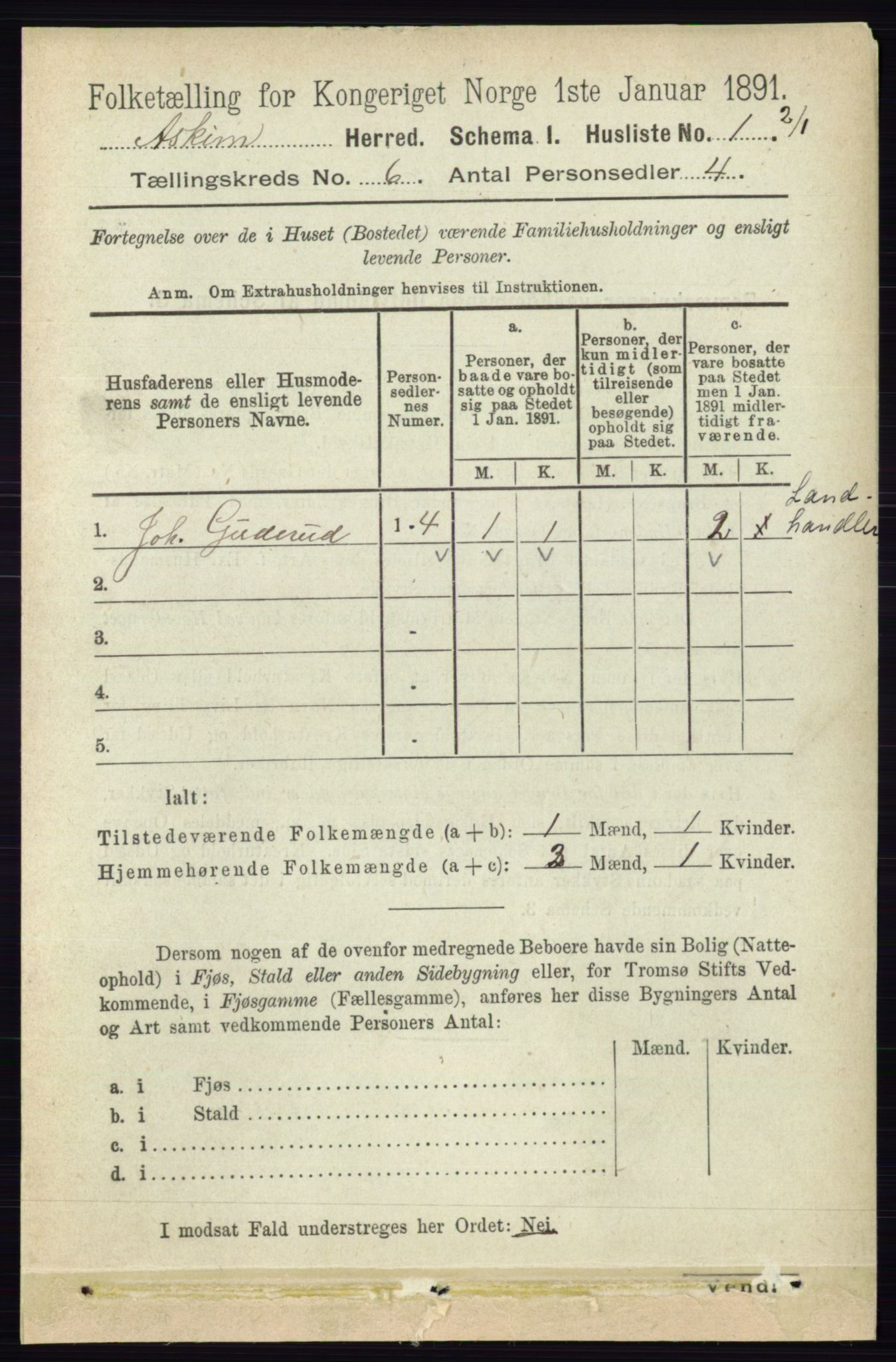 RA, 1891 census for 0124 Askim, 1891, p. 747