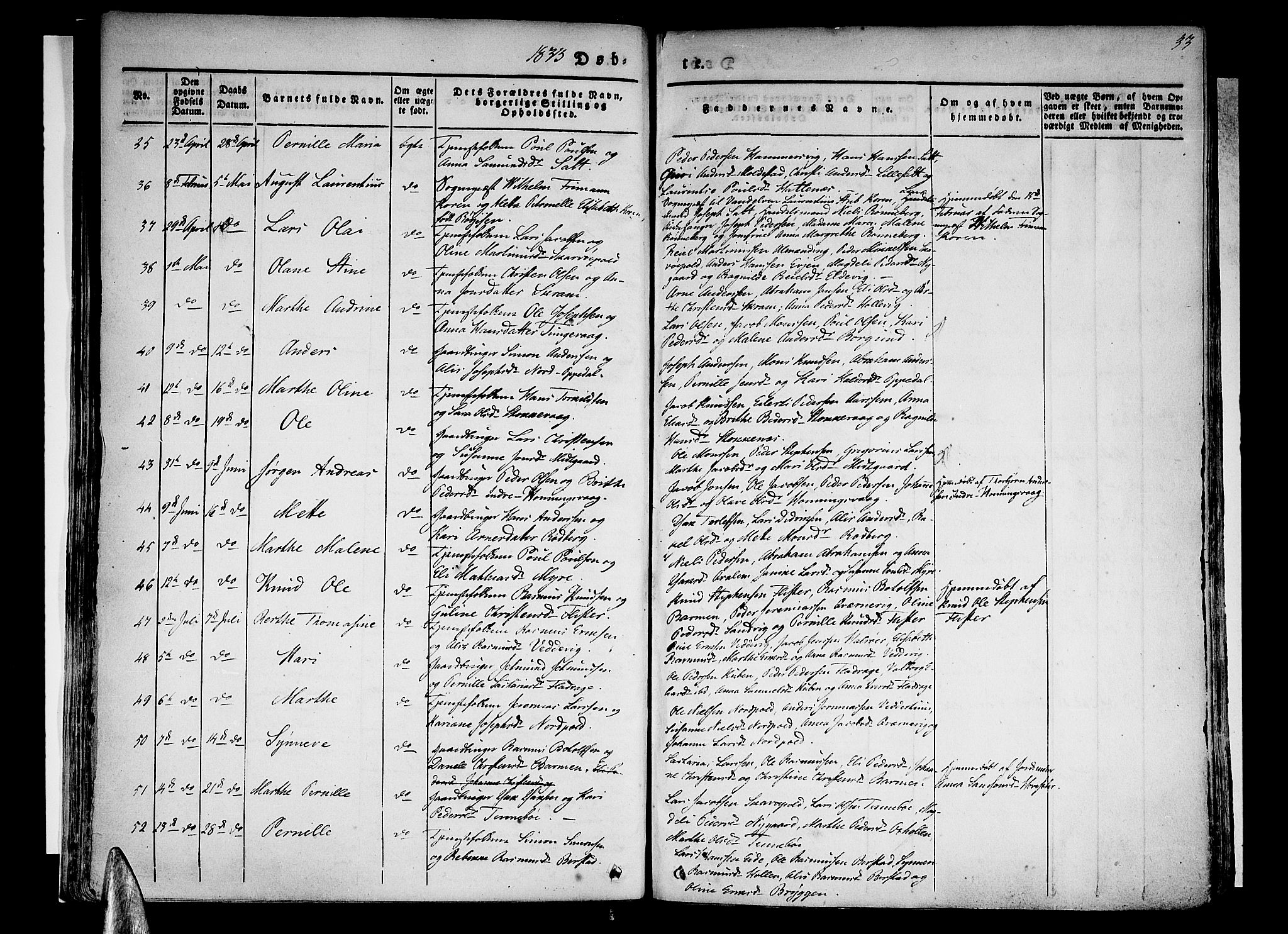 Selje sokneprestembete, SAB/A-99938/H/Ha/Haa/Haaa: Parish register (official) no. A 9, 1829-1844, p. 33