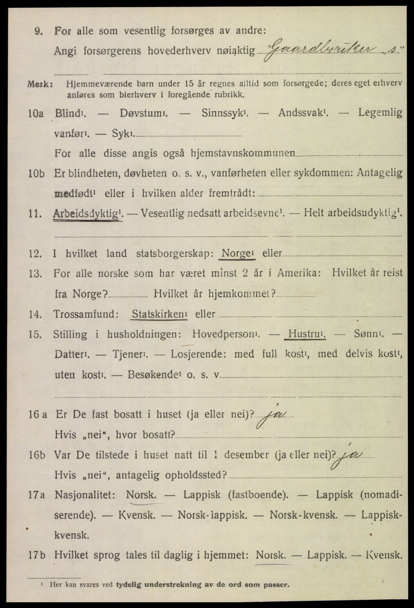 SAT, 1920 census for Inderøy, 1920, p. 6016