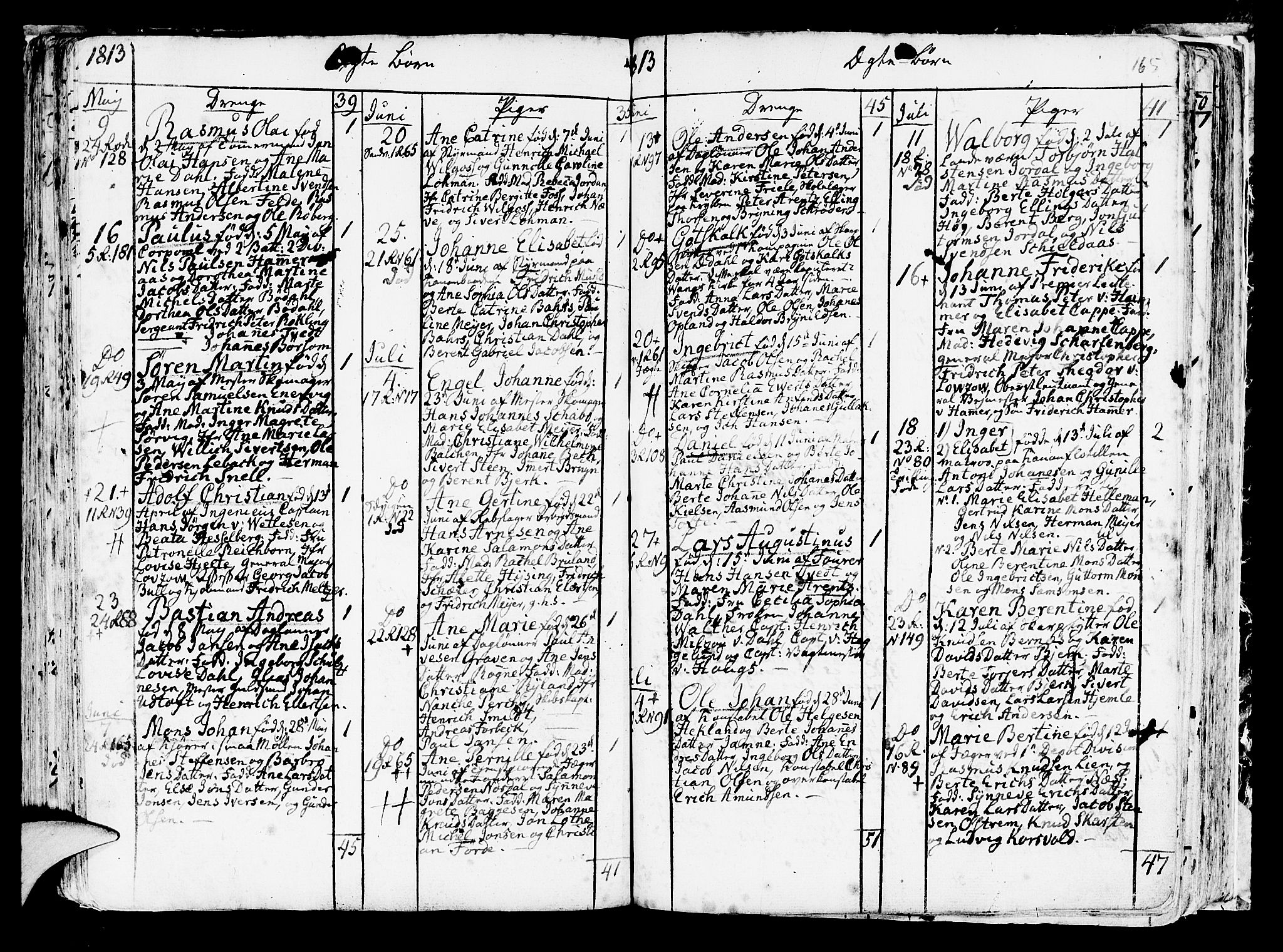 Korskirken sokneprestembete, AV/SAB-A-76101/H/Haa/L0006: Parish register (official) no. A 6, 1790-1820, p. 165