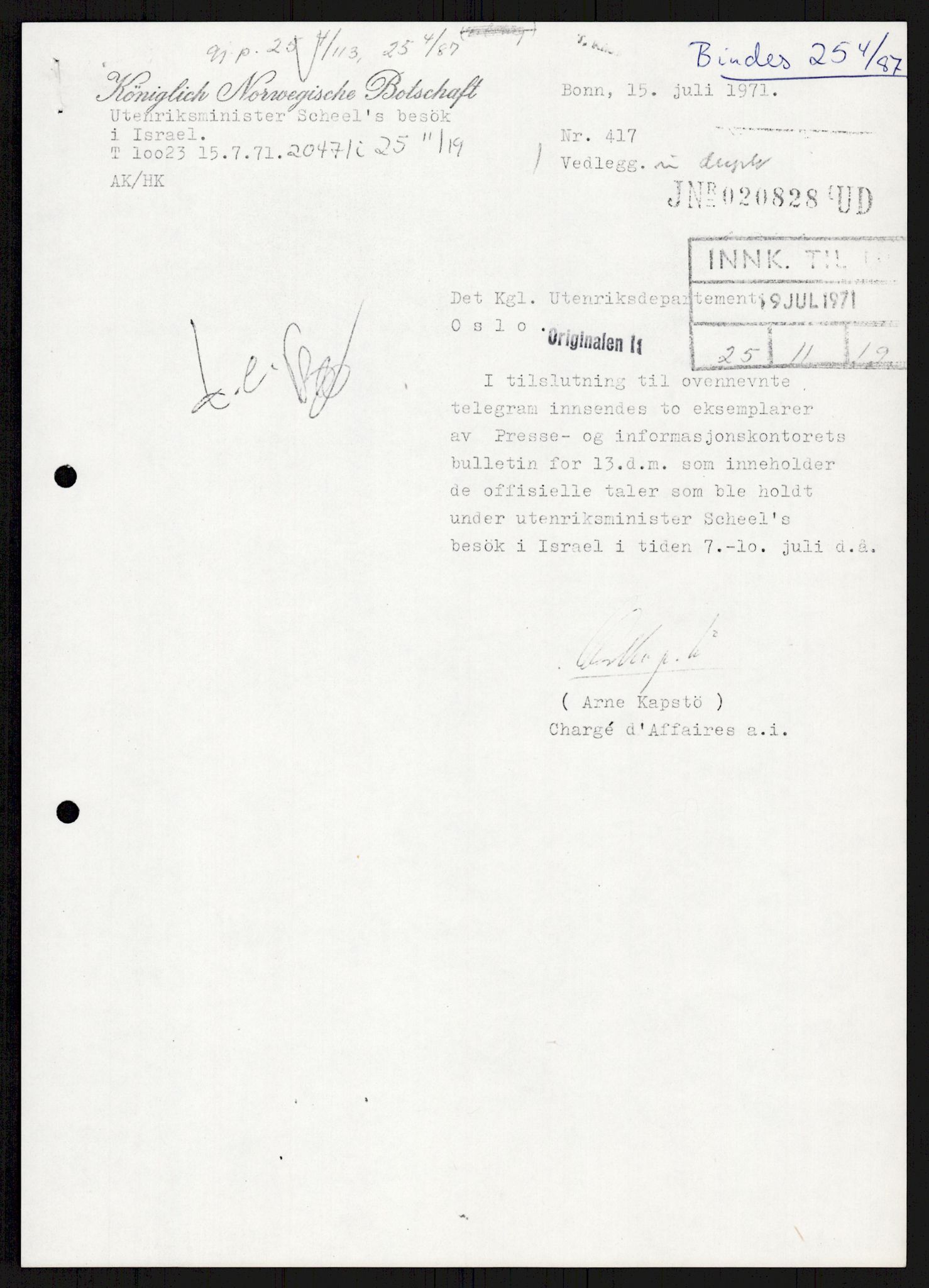 Utenriksdepartementet, hovedarkiv, AV/RA-S-6794/D/Db/Dba/L0776/0003: Verdenspolitikk. Fremmede staters politikk (G.L.) / Israel: Politikk (2 mapper), 1970-1972, p. 72