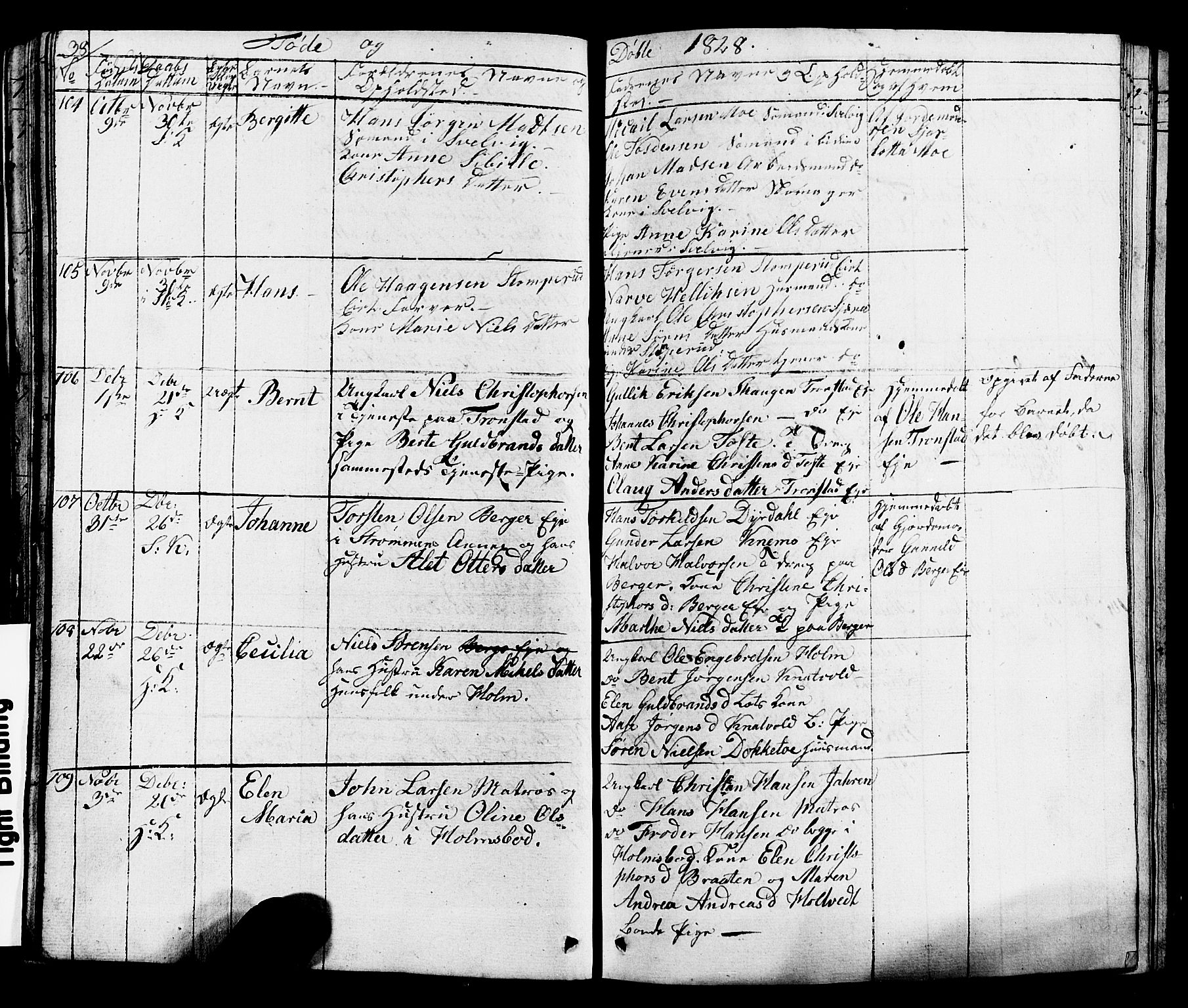 Hurum kirkebøker, AV/SAKO-A-229/G/Ga/L0002: Parish register (copy) no. I 2, 1827-1857, p. 38