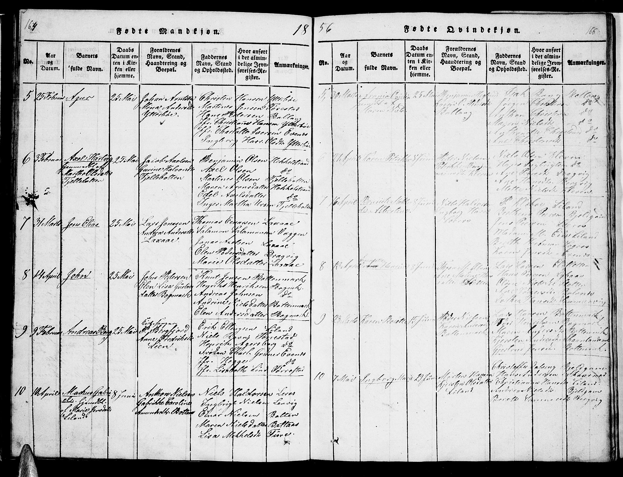 Ministerialprotokoller, klokkerbøker og fødselsregistre - Nordland, AV/SAT-A-1459/863/L0911: Parish register (copy) no. 863C01, 1821-1858, p. 163-164