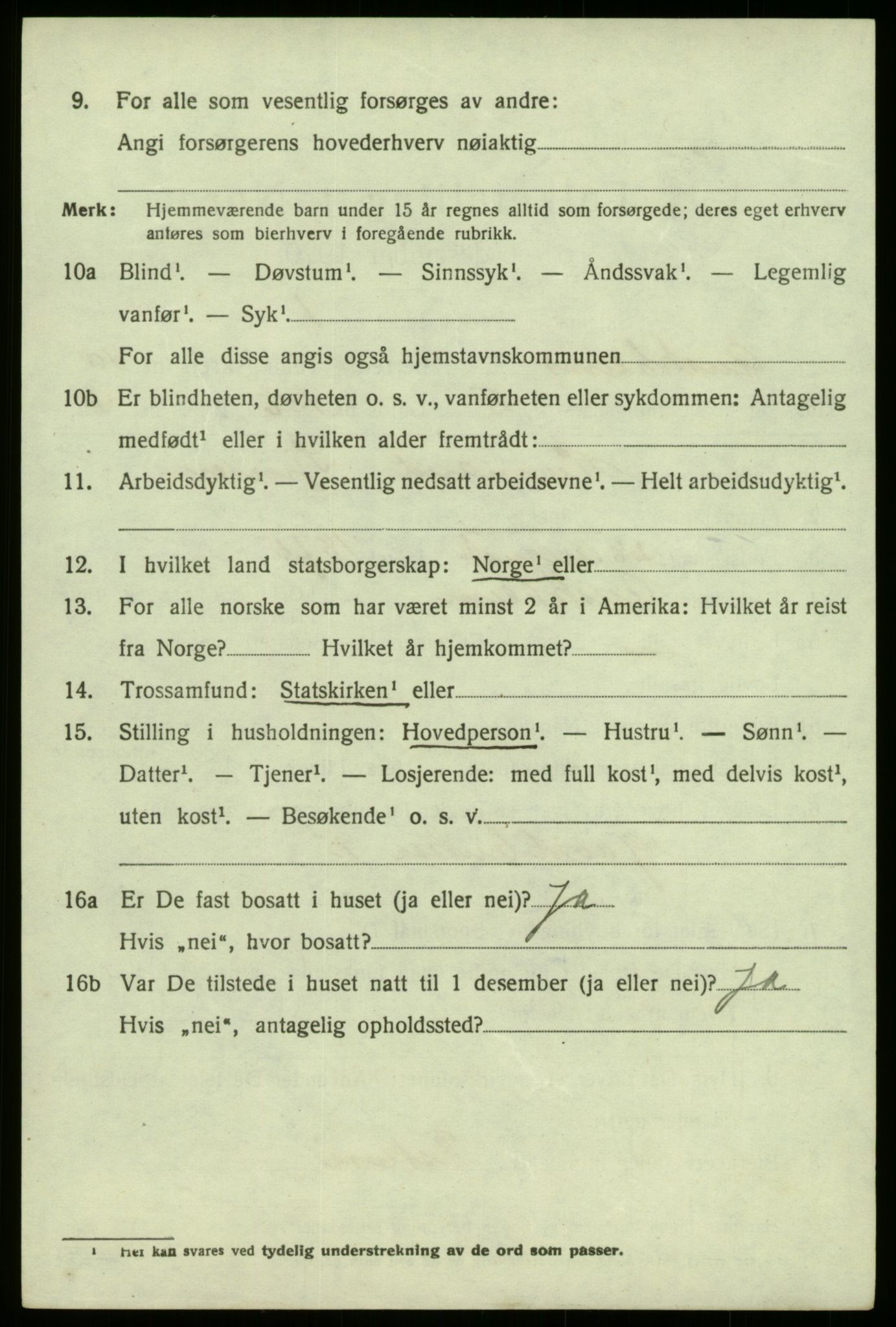 SAB, 1920 census for Austrheim, 1920, p. 3533