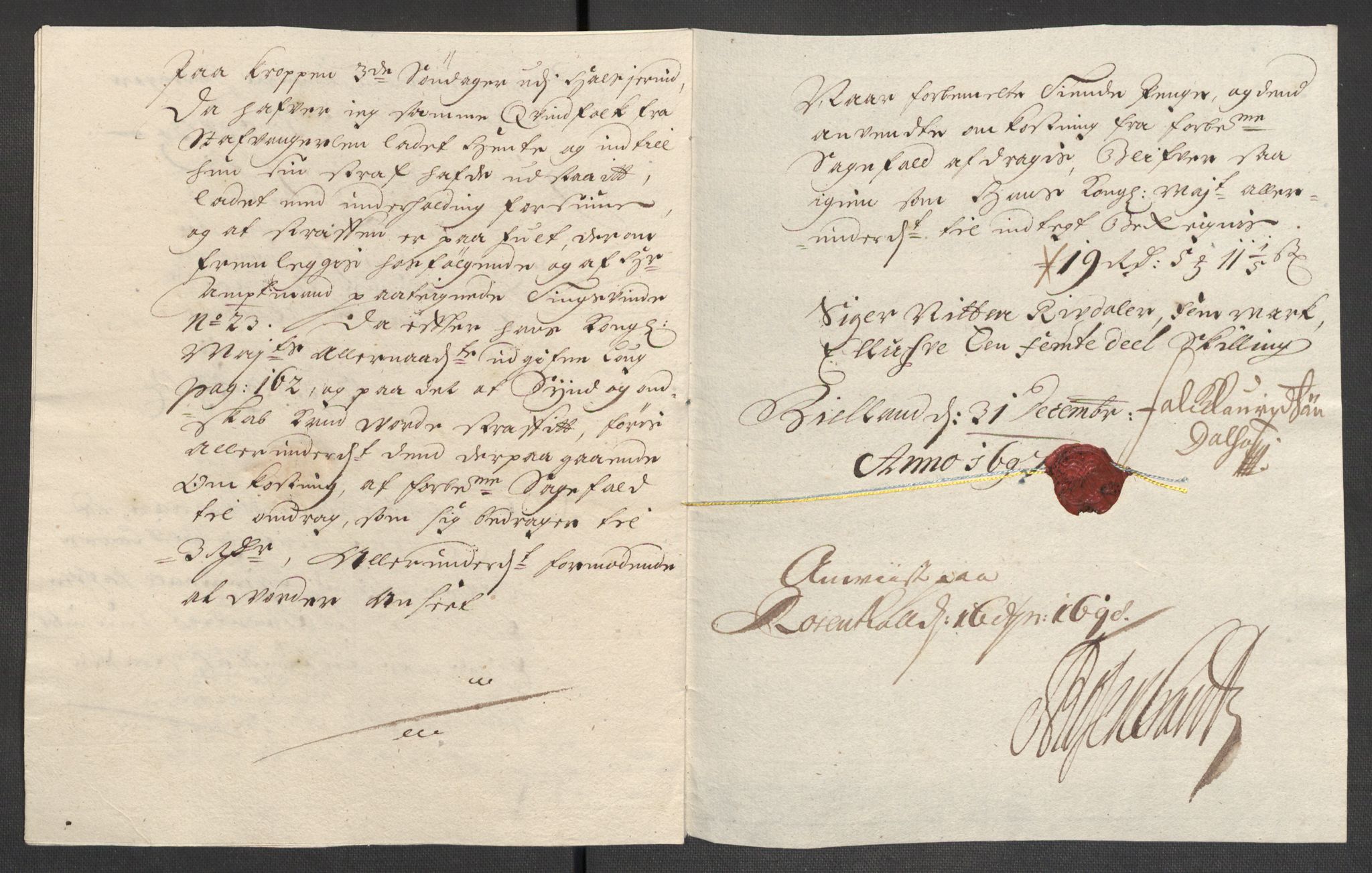 Rentekammeret inntil 1814, Reviderte regnskaper, Fogderegnskap, AV/RA-EA-4092/R48/L2977: Fogderegnskap Sunnhordland og Hardanger, 1697-1698, p. 33