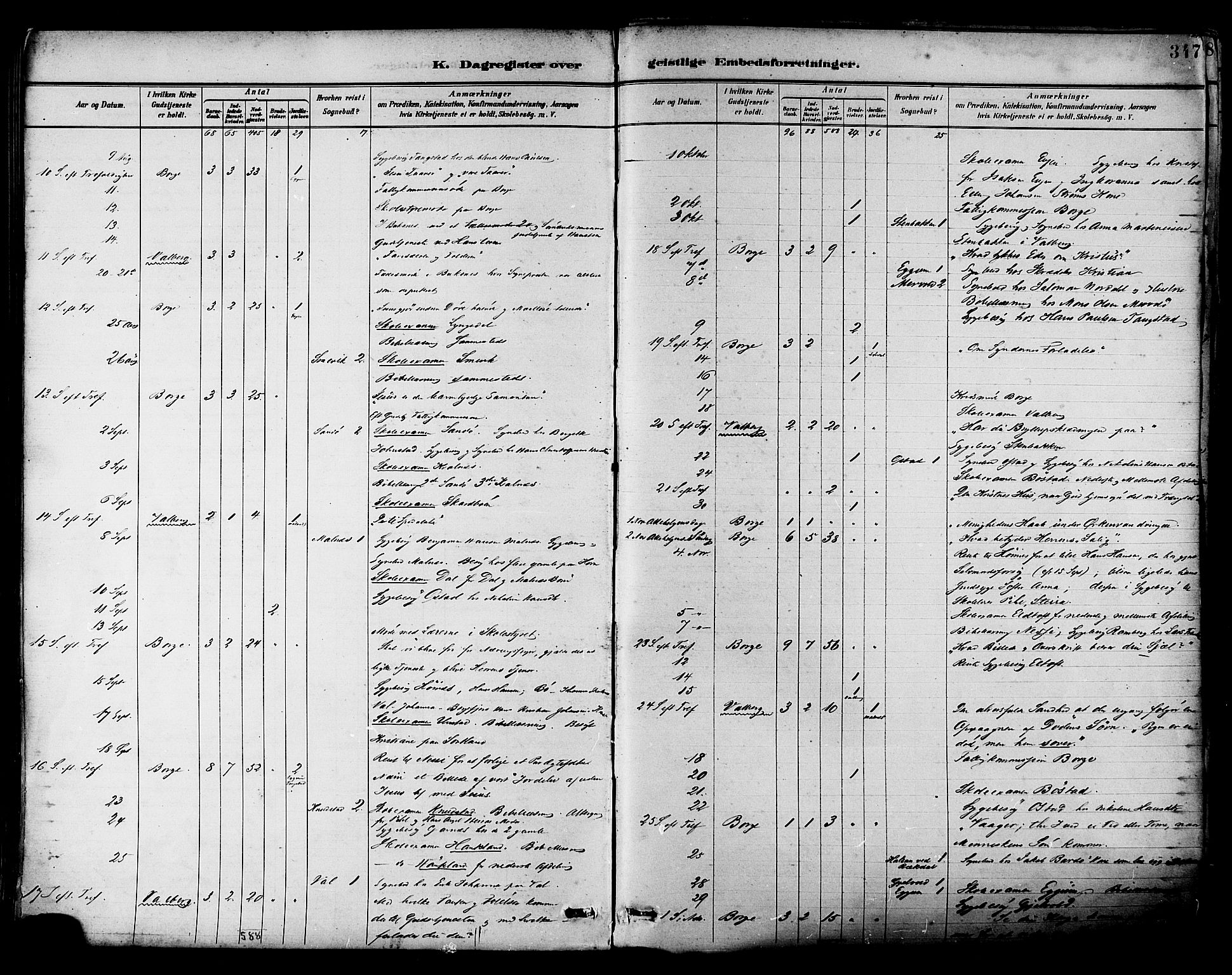 Ministerialprotokoller, klokkerbøker og fødselsregistre - Nordland, SAT/A-1459/880/L1133: Parish register (official) no. 880A07, 1888-1898, p. 347