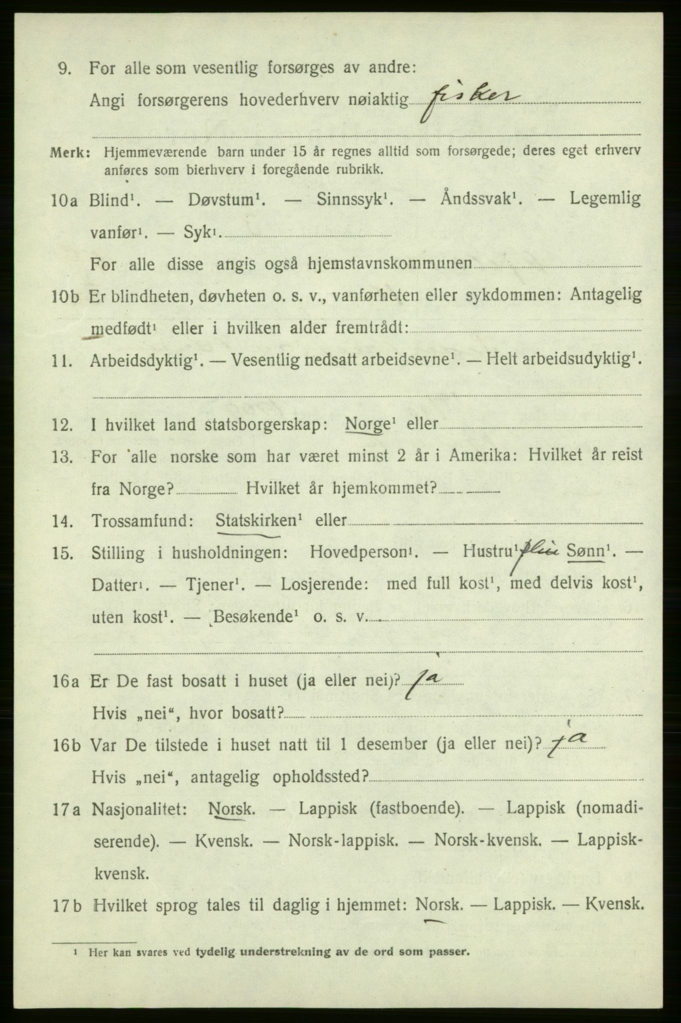 SATØ, 1920 census for Kjelvik, 1920, p. 3794