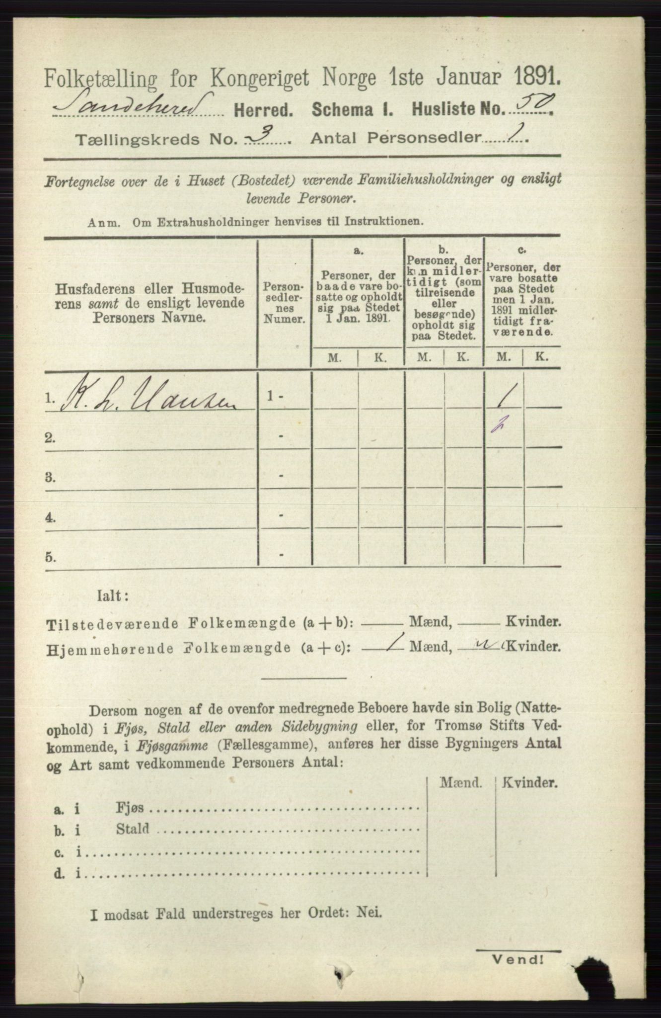 RA, 1891 census for 0724 Sandeherred, 1891, p. 1978