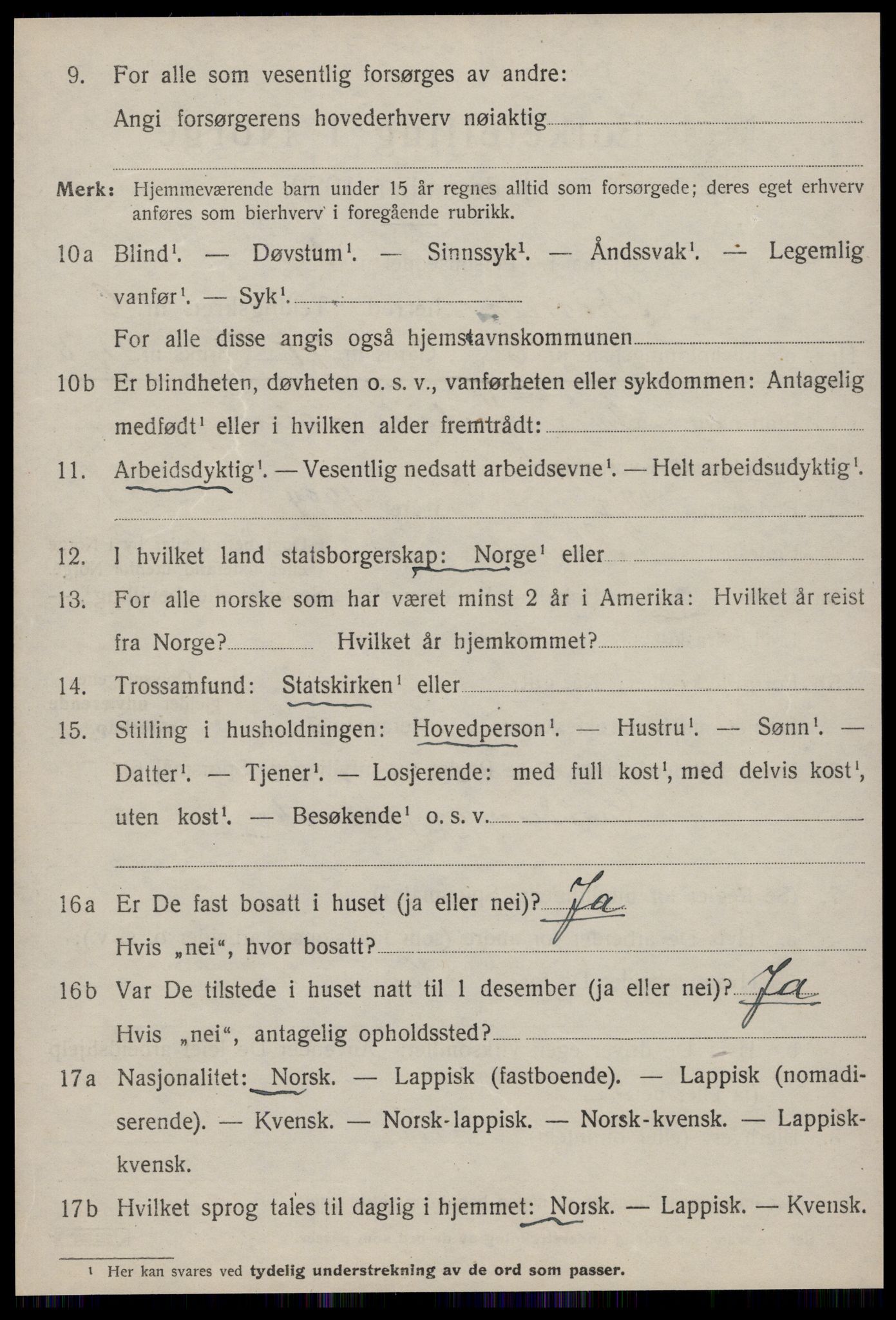 SAT, 1920 census for Strinda, 1920, p. 14489