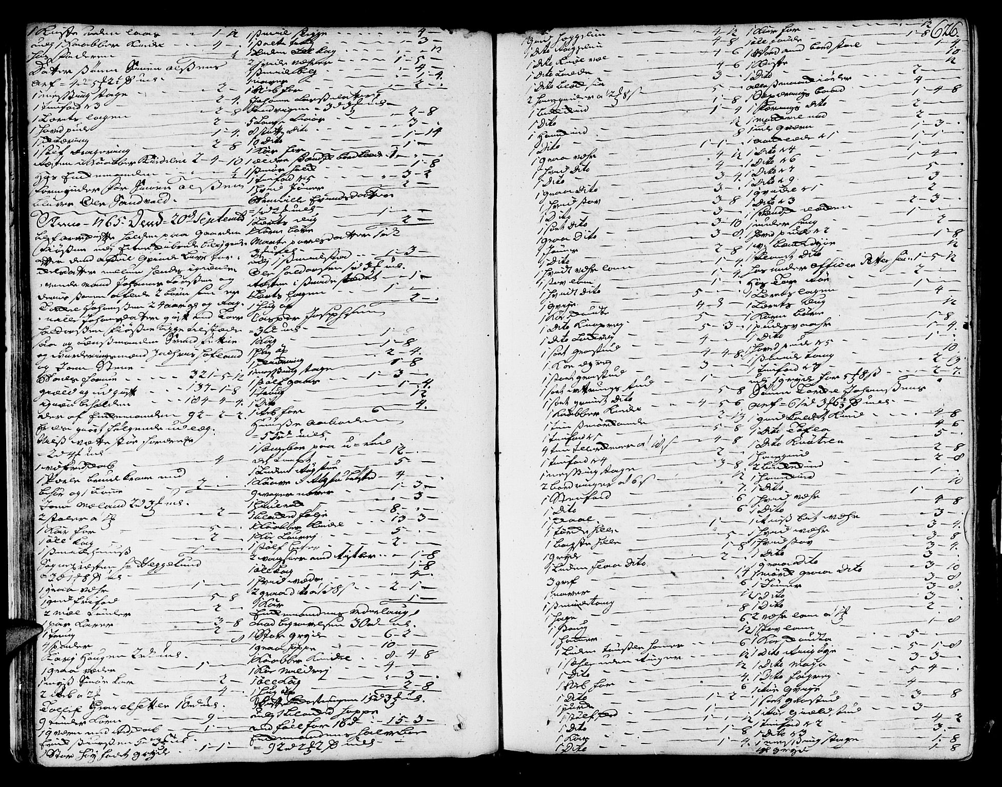 Sunnhordland sorenskrivar, SAB/A-2401/1/H/Ha/Haa/L0007: Skifteprotokollar. Register på lesesal. Fol. 901- ut, 1765-1768, p. 625b-626a