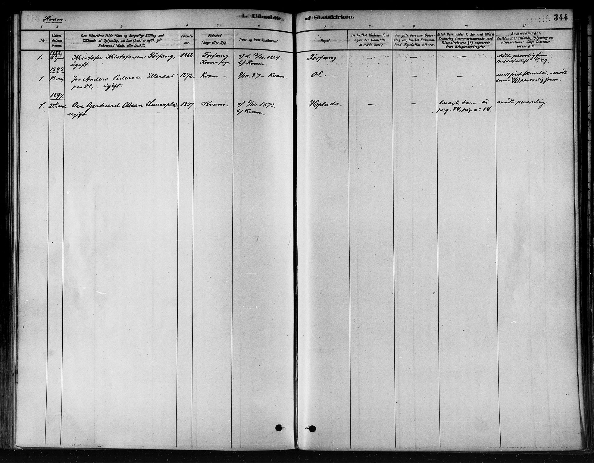 Ministerialprotokoller, klokkerbøker og fødselsregistre - Nord-Trøndelag, SAT/A-1458/746/L0449: Parish register (official) no. 746A07 /2, 1878-1899, p. 344