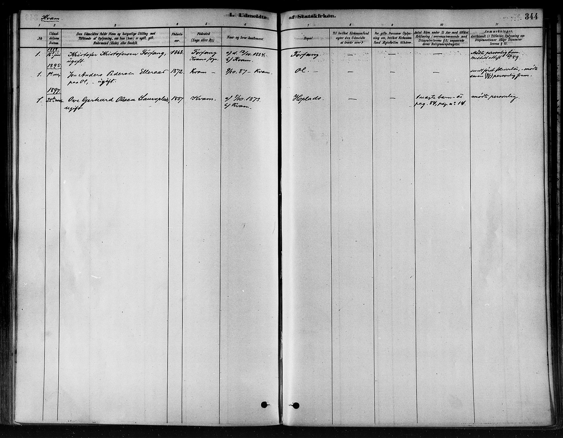 Ministerialprotokoller, klokkerbøker og fødselsregistre - Nord-Trøndelag, AV/SAT-A-1458/746/L0449: Parish register (official) no. 746A07 /2, 1878-1899, p. 344