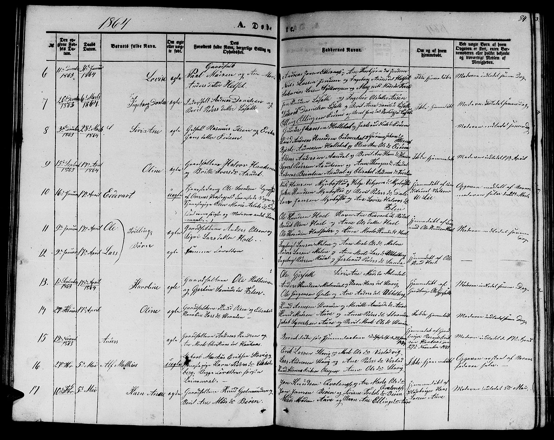 Ministerialprotokoller, klokkerbøker og fødselsregistre - Møre og Romsdal, AV/SAT-A-1454/565/L0753: Parish register (copy) no. 565C02, 1845-1870, p. 84