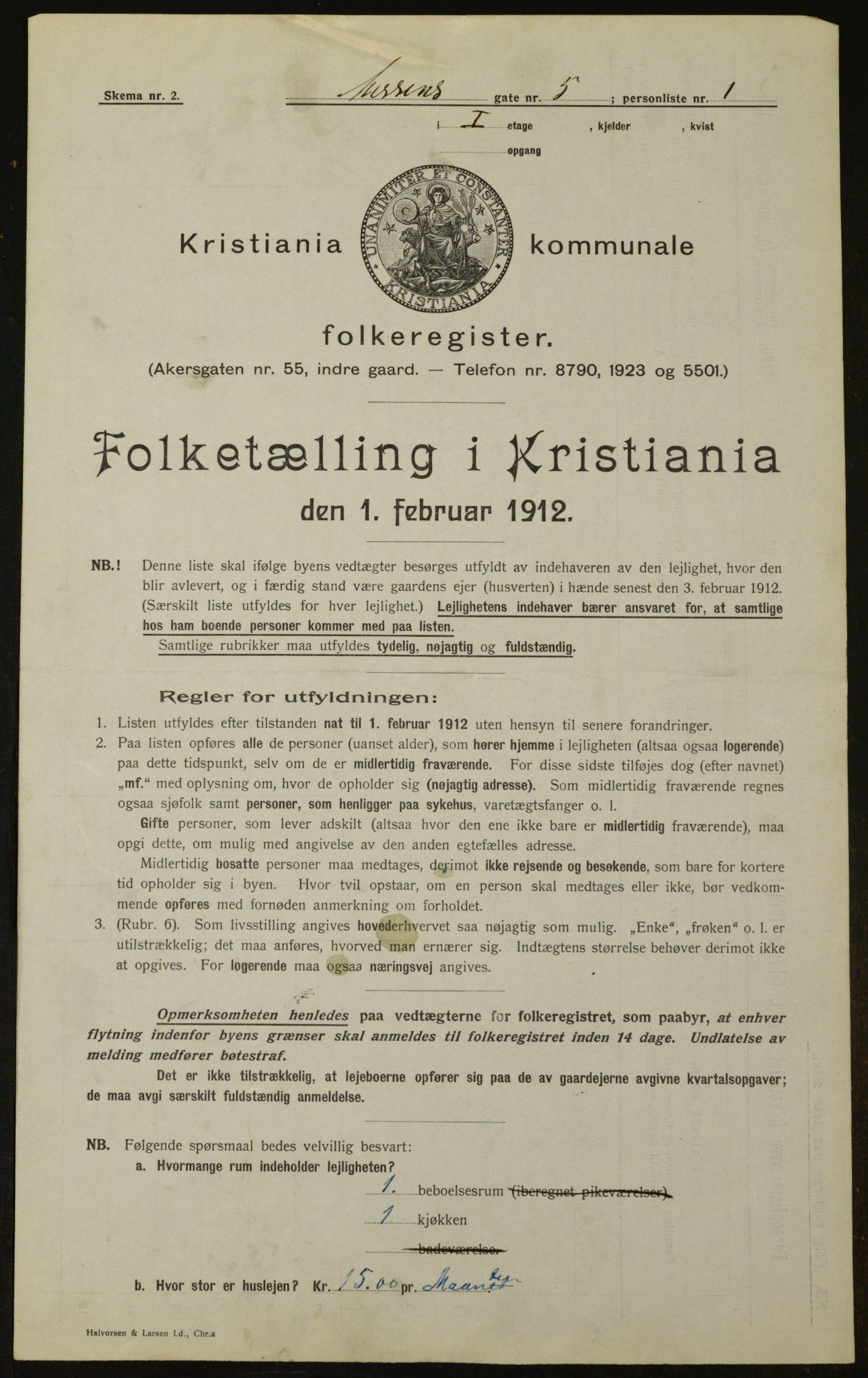 OBA, Municipal Census 1912 for Kristiania, 1912, p. 71780