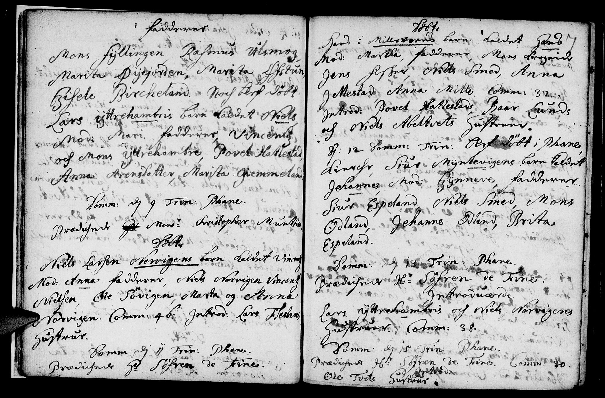 Fana Sokneprestembete, AV/SAB-A-75101/H/Haa/Haaa/L0001: Parish register (official) no. A 1, 1712-1719, p. 7