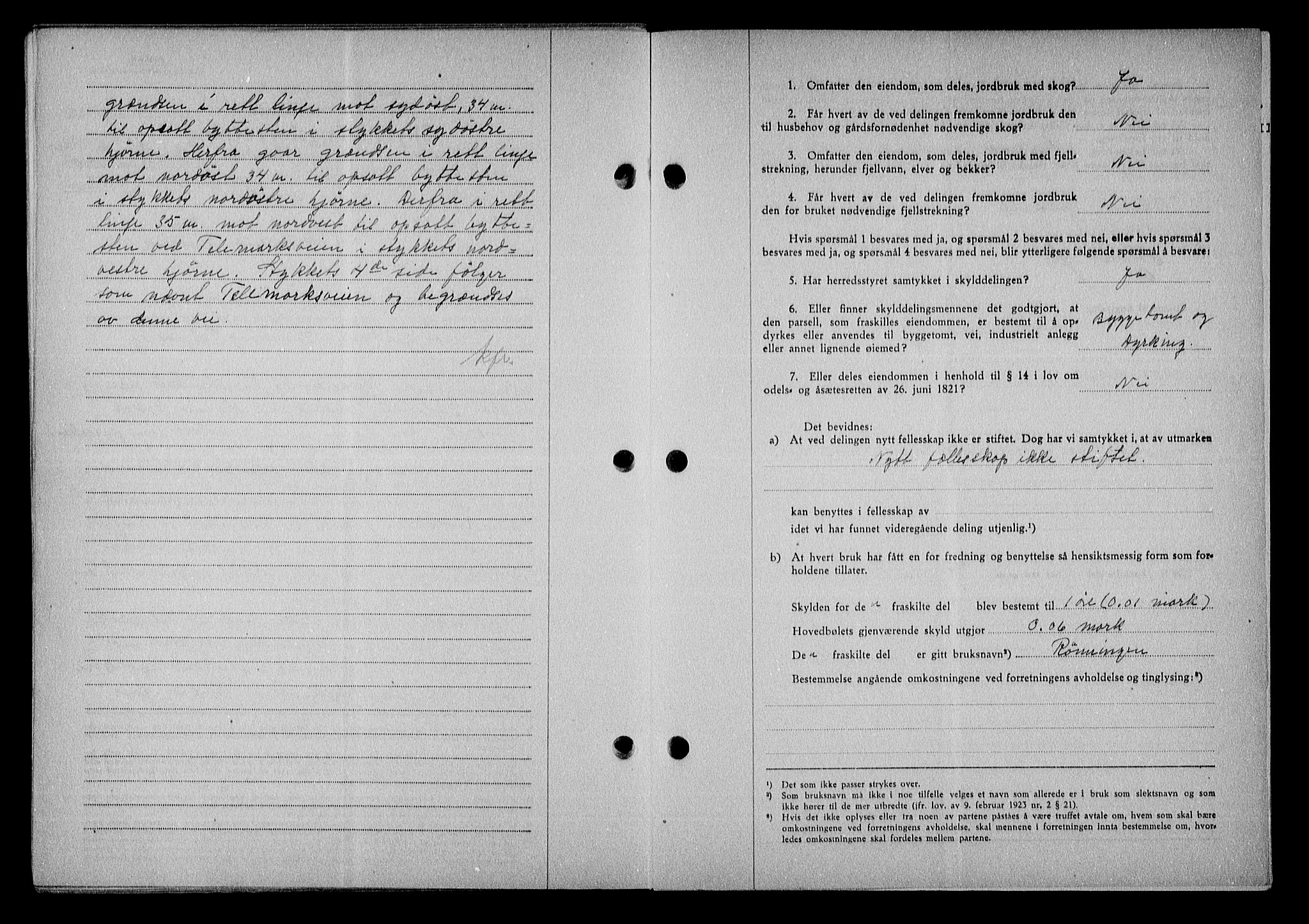 Nedenes sorenskriveri, AV/SAK-1221-0006/G/Gb/Gba/L0051: Mortgage book no. A-V, 1943-1944, Diary no: : 309/1944
