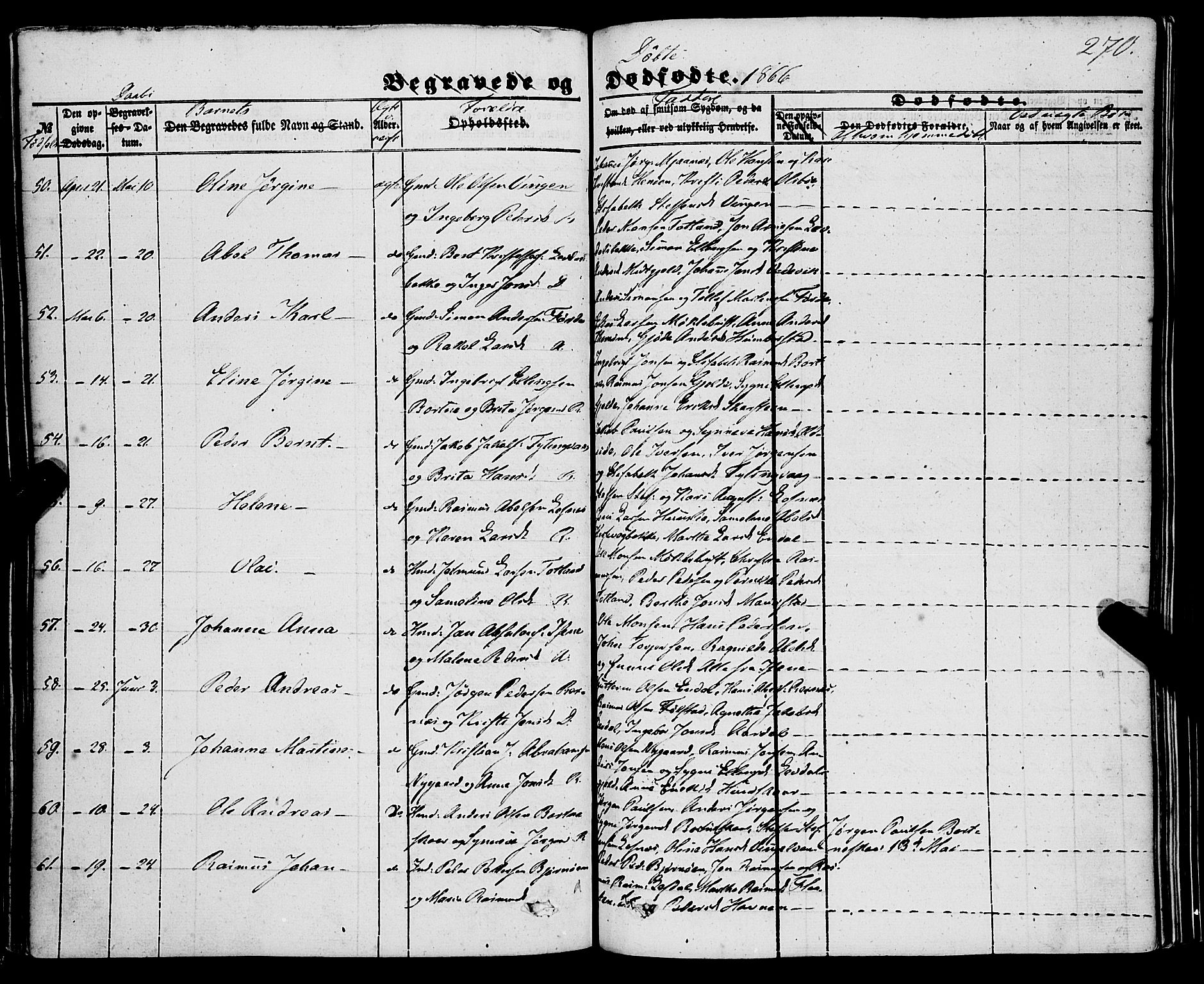 Davik sokneprestembete, AV/SAB-A-79701/H/Haa/Haaa/L0005: Parish register (official) no. A 5, 1850-1866, p. 270