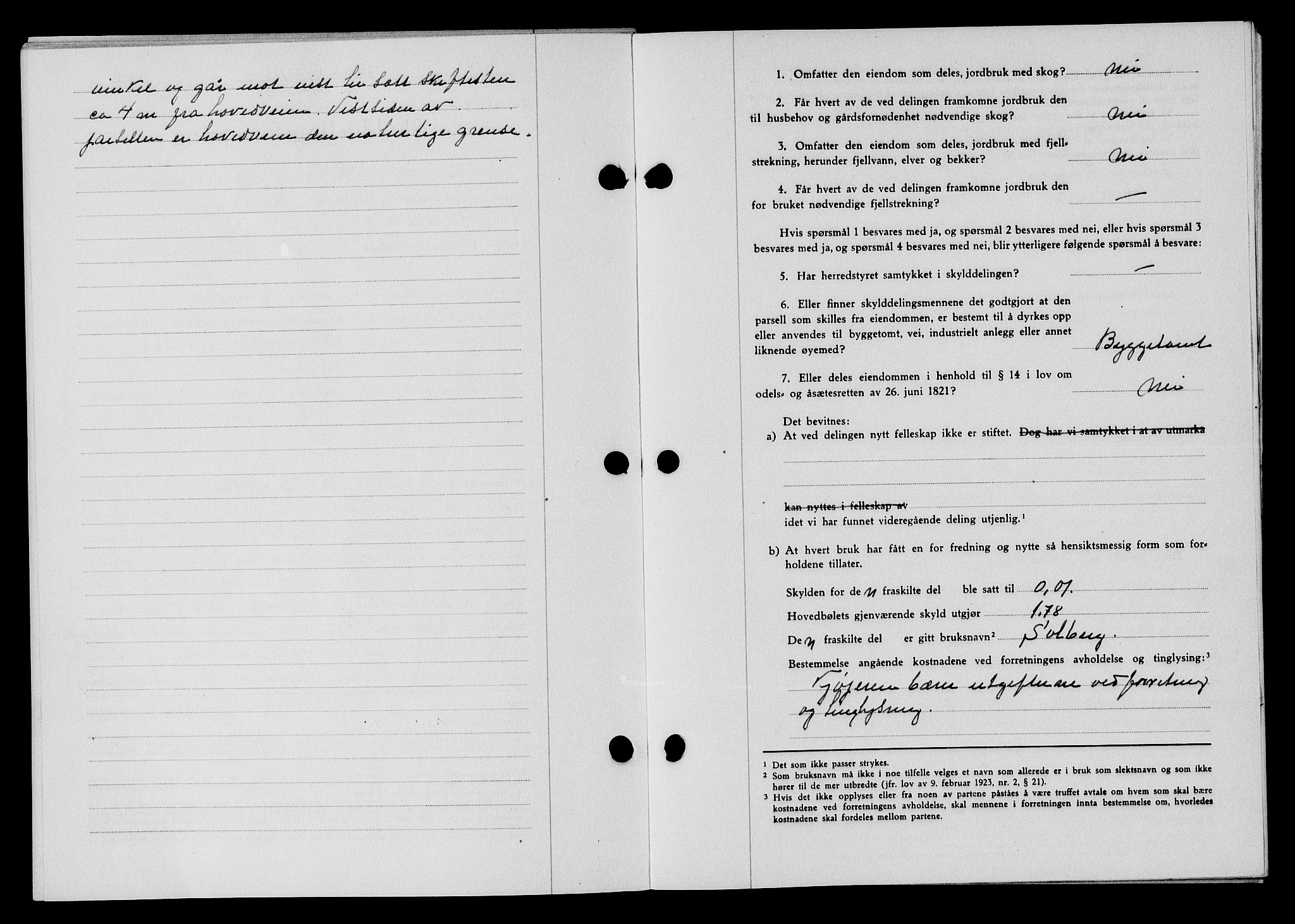 Flekkefjord sorenskriveri, SAK/1221-0001/G/Gb/Gba/L0059: Mortgage book no. A-7, 1944-1945, Diary no: : 187/1945