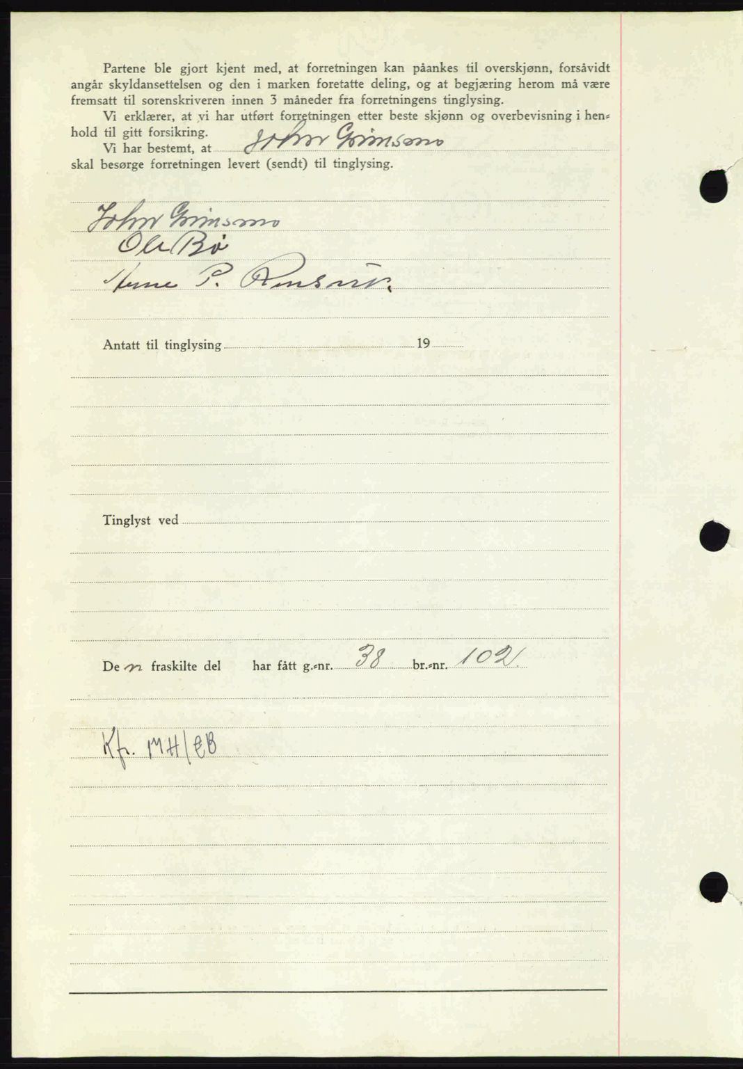 Nordmøre sorenskriveri, AV/SAT-A-4132/1/2/2Ca: Mortgage book no. A91, 1941-1942, Diary no: : 2011/1941