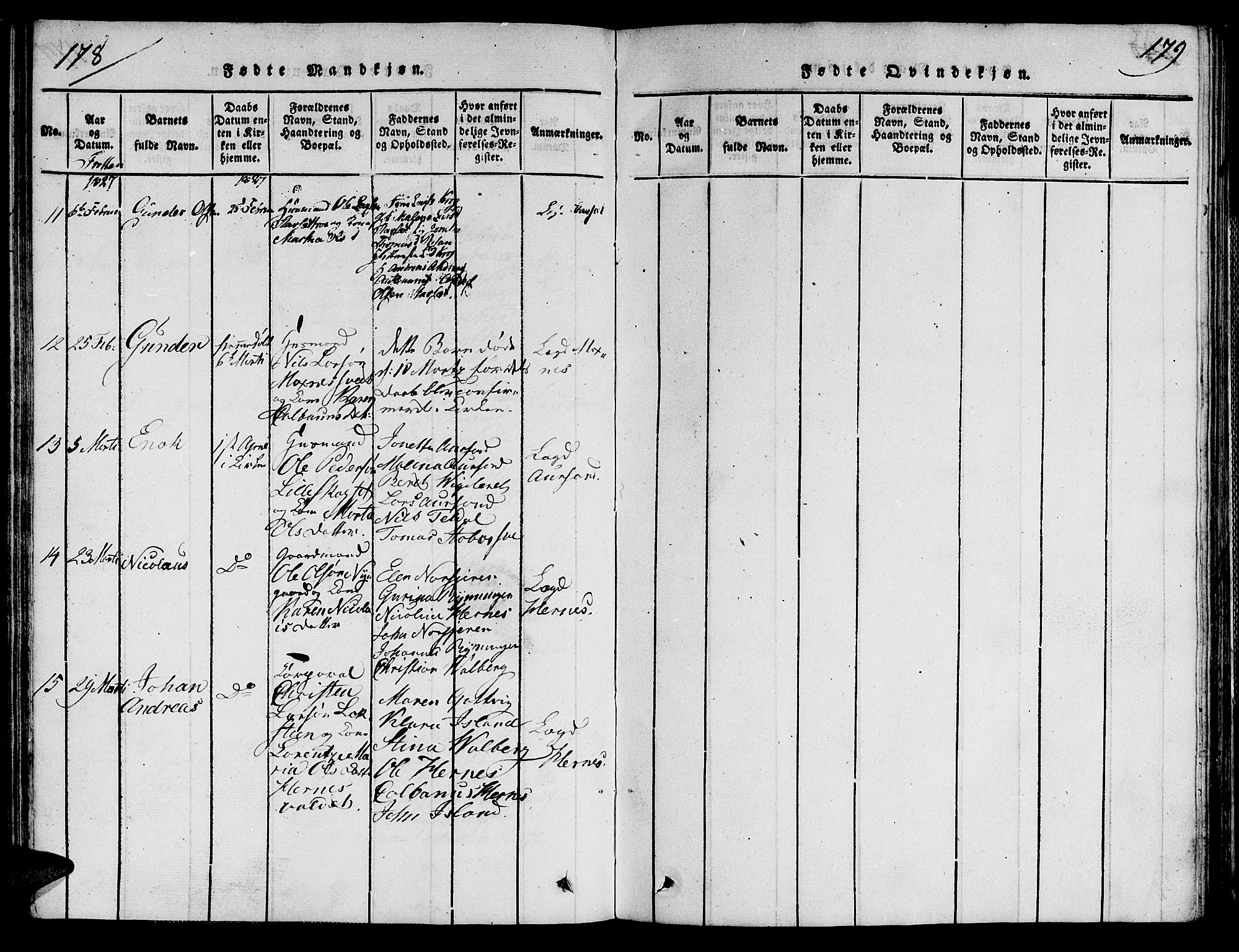 Ministerialprotokoller, klokkerbøker og fødselsregistre - Nord-Trøndelag, SAT/A-1458/713/L0112: Parish register (official) no. 713A04 /1, 1817-1827, p. 178-179