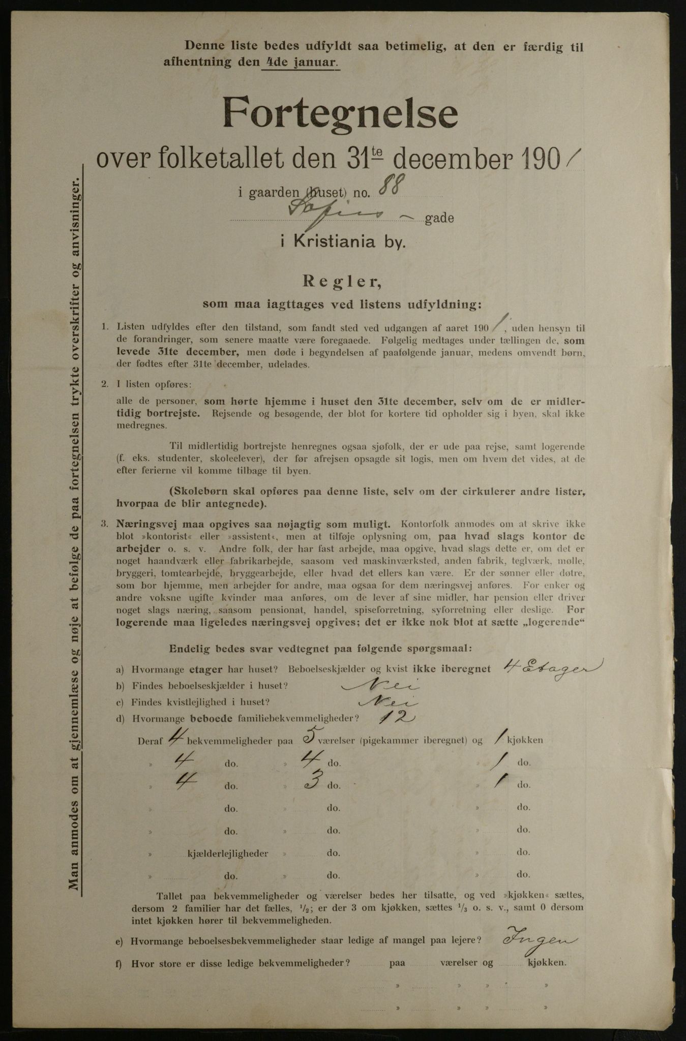 OBA, Municipal Census 1901 for Kristiania, 1901, p. 15290