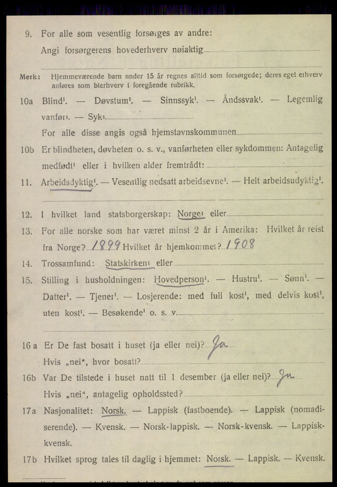 SAT, 1920 census for Alstahaug, 1920, p. 598