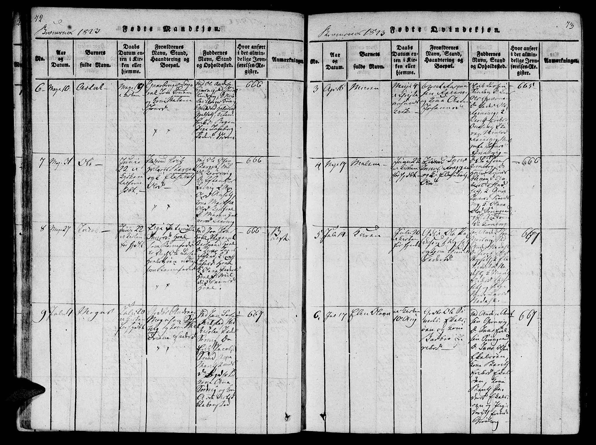Ministerialprotokoller, klokkerbøker og fødselsregistre - Møre og Romsdal, SAT/A-1454/568/L0800: Parish register (official) no. 568A09 /2, 1820-1830, p. 72-73