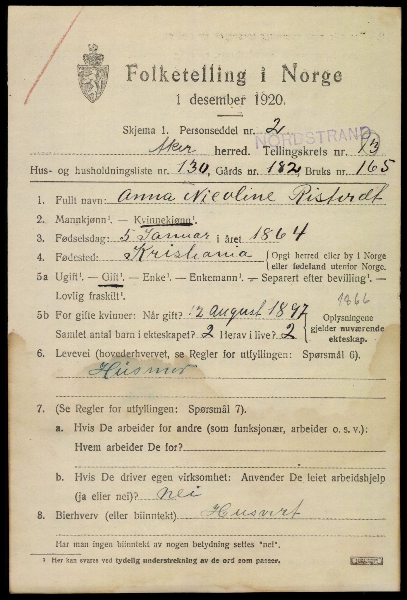 SAO, 1920 census for Aker, 1920, p. 80590