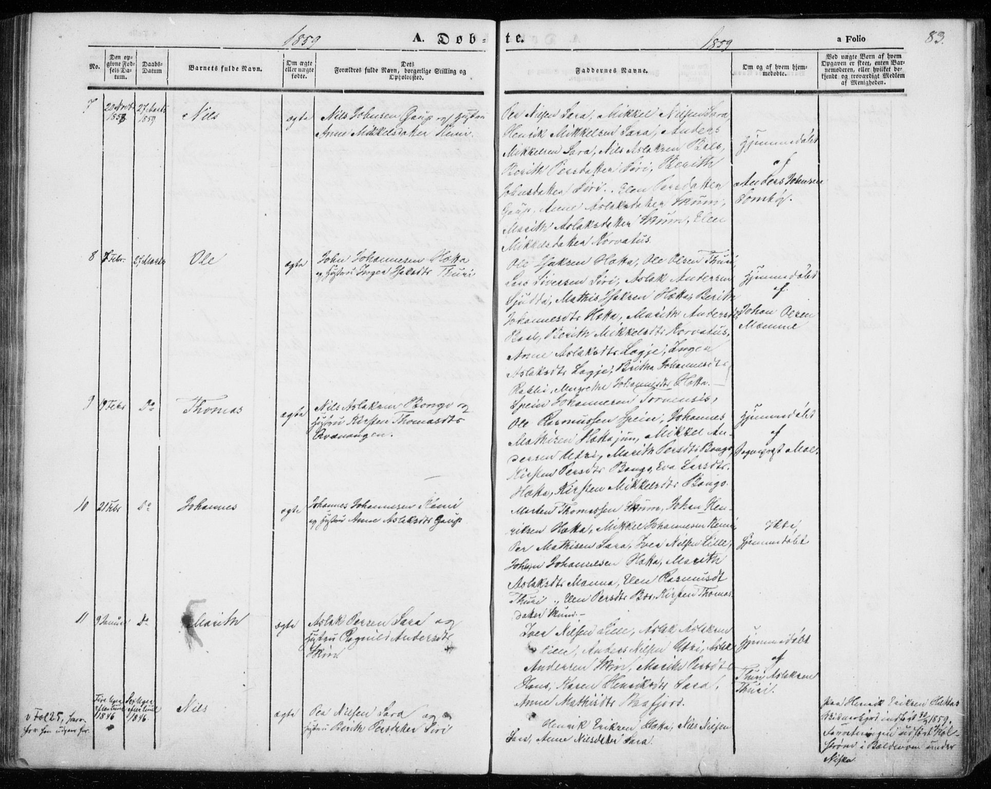 Kautokeino sokneprestembete, AV/SATØ-S-1340/H/Ha/L0002.kirke: Parish register (official) no. 2, 1843-1861, p. 83