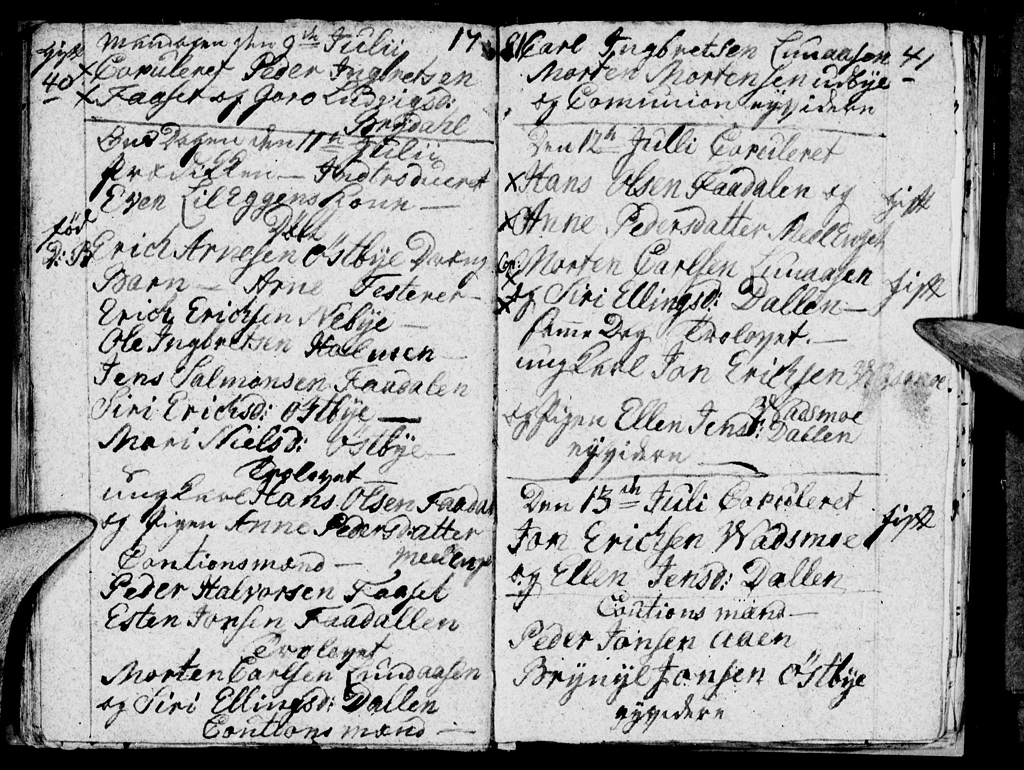 Tynset prestekontor, AV/SAH-PREST-058/H/Ha/Haa/L0012: Parish register (official) no. 12, 1780-1784, p. 40-41