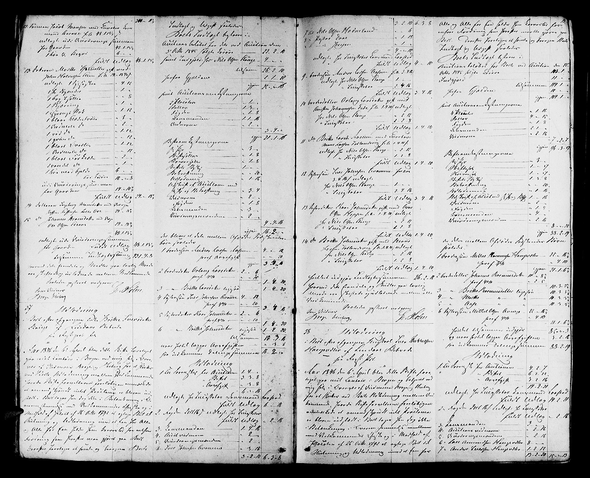 Nordhordland sorenskrivar, AV/SAB-A-2901/1/H/Hd/Hda/L0003: Skifteutlodningsprotokollar, 1846-1851, p. 12b-13a