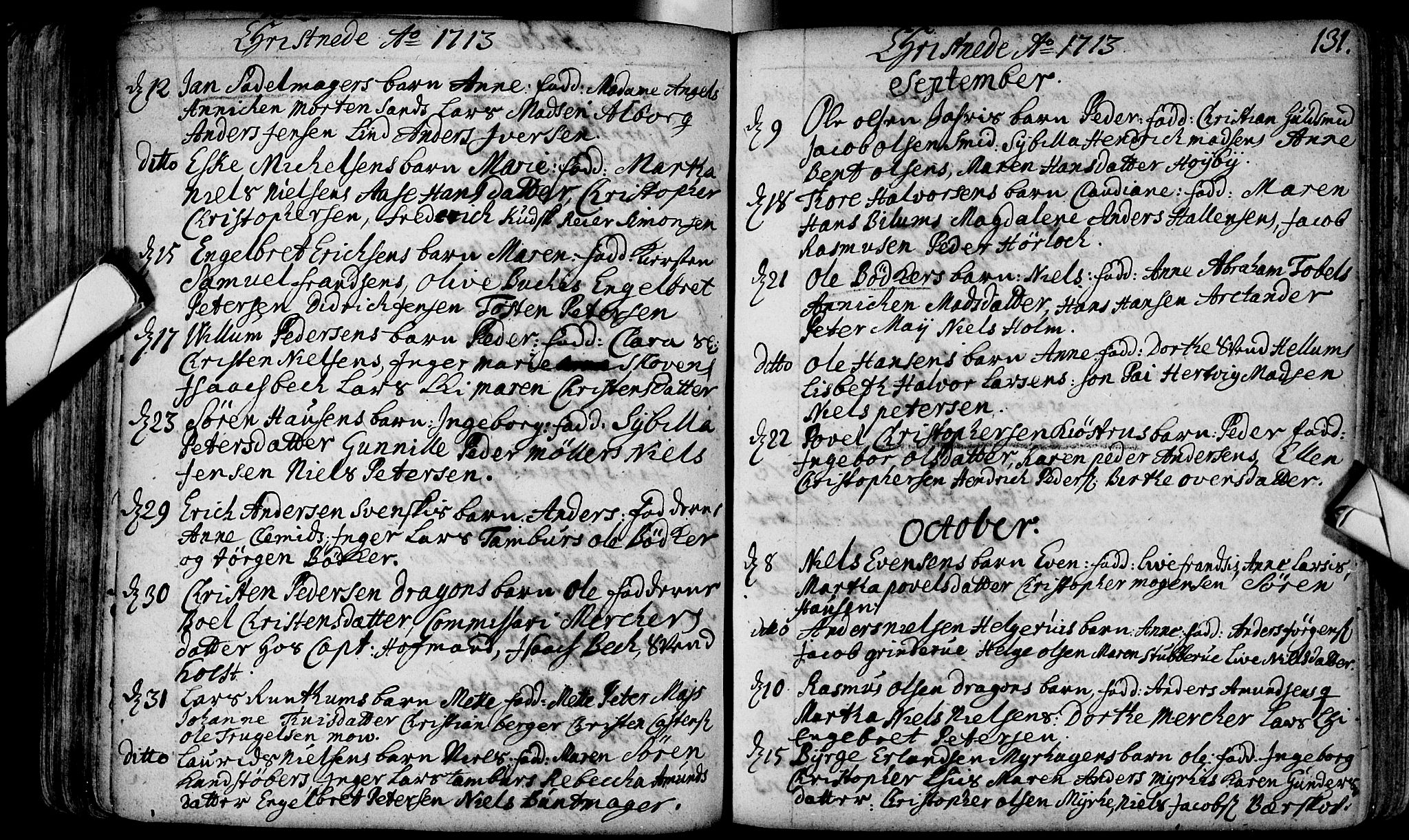 Bragernes kirkebøker, AV/SAKO-A-6/F/Fa/L0003: Parish register (official) no. I 3, 1706-1734, p. 131