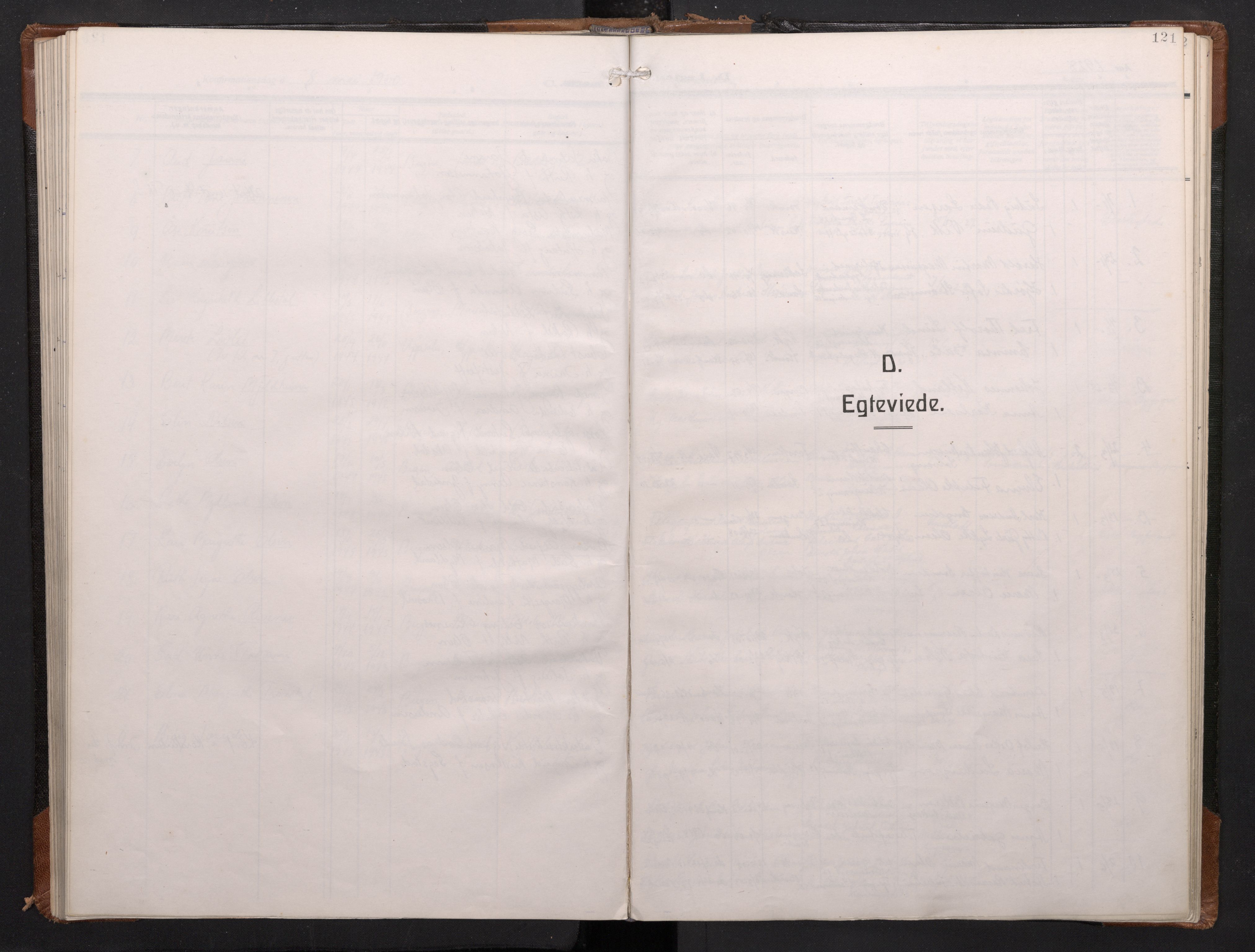 Mariakirken Sokneprestembete, SAB/A-76901/H/Haa/L0016: Parish register (official) no. C 4, 1927-1938, p. 120b-121a
