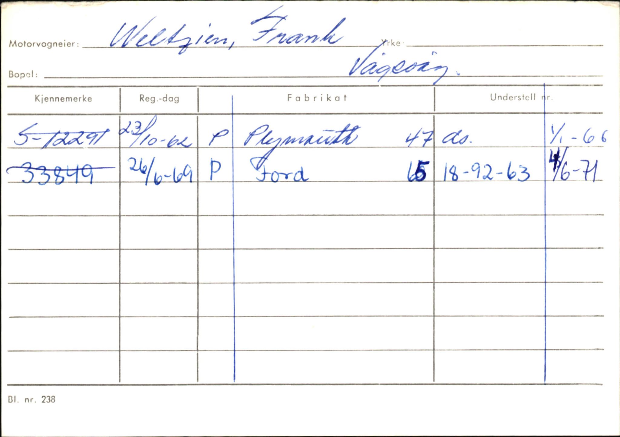 Statens vegvesen, Sogn og Fjordane vegkontor, AV/SAB-A-5301/4/F/L0145: Registerkort Vågsøy S-Å. Årdal I-P, 1945-1975, p. 756