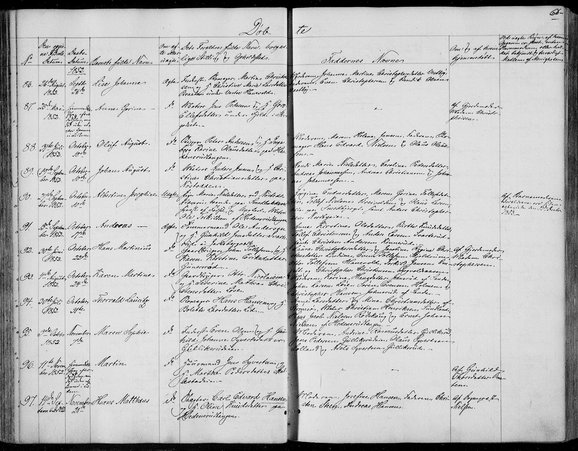 Skoger kirkebøker, SAKO/A-59/F/Fa/L0003: Parish register (official) no. I 3, 1842-1861, p. 66