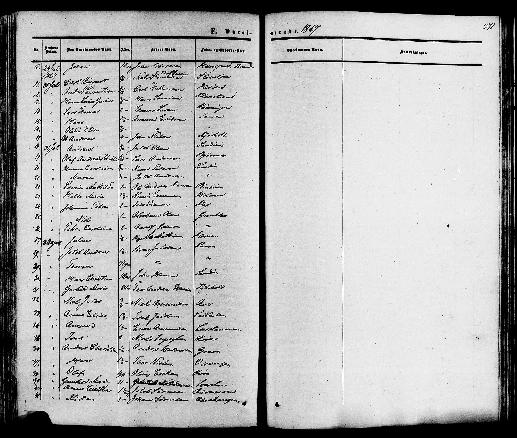 Eidanger kirkebøker, SAKO/A-261/F/Fa/L0010: Parish register (official) no. 10, 1859-1874, p. 371