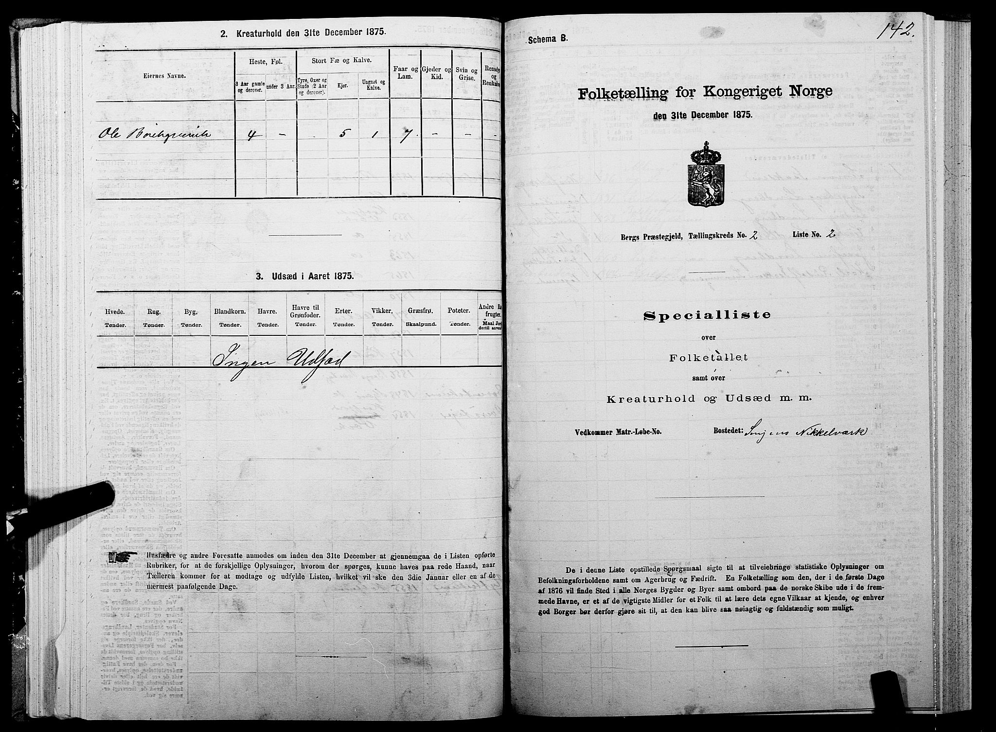 SATØ, 1875 census for 1929P Berg, 1875, p. 1142