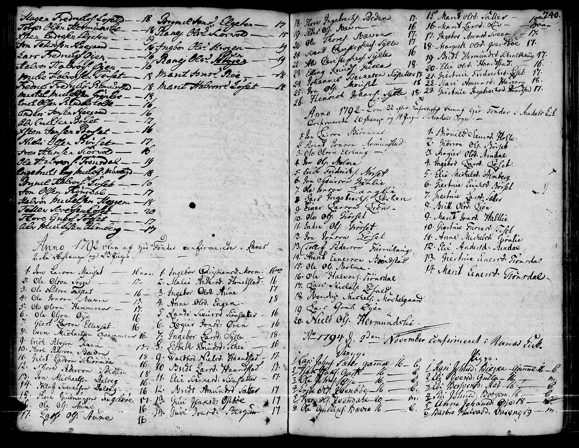 Ministerialprotokoller, klokkerbøker og fødselsregistre - Møre og Romsdal, AV/SAT-A-1454/595/L1039: Parish register (official) no. 595A01, 1750-1796, p. 240
